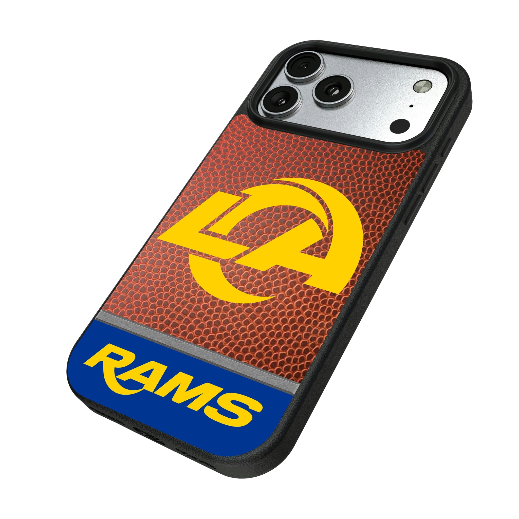 Los Angeles Rams Football Wordmark iPhone MagSafe Compatible Phone Case for Apple iPhone - Isometric View#Device_iPhone 17 Pro Max
