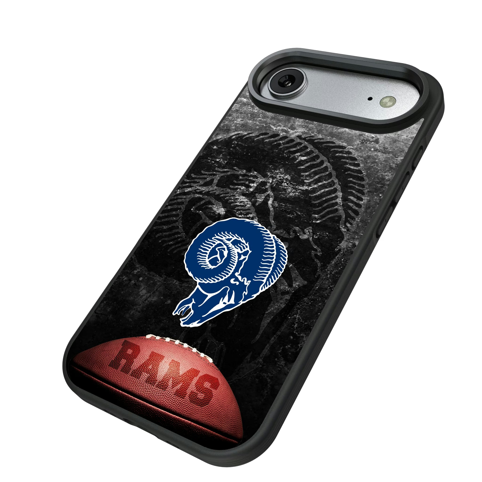 Los Angeles Rams Historic Collection Legendary iPhone Bump Phone Case for Apple iPhone - Isometric View#Device_iPhone Air