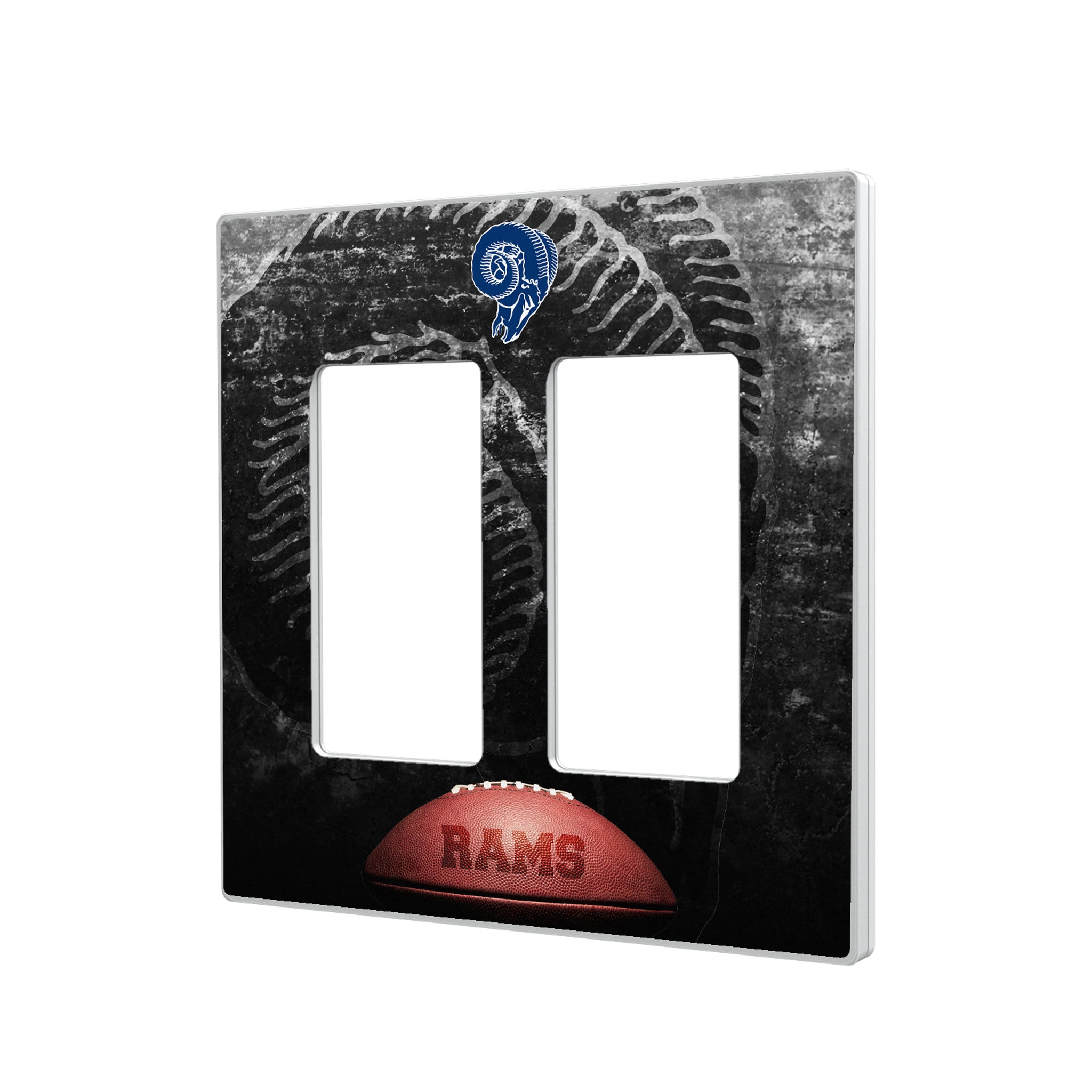Los Angeles Rams Historic Collection Legendary Hidden-Screw Light Switch Plate#Style_Double Rocker