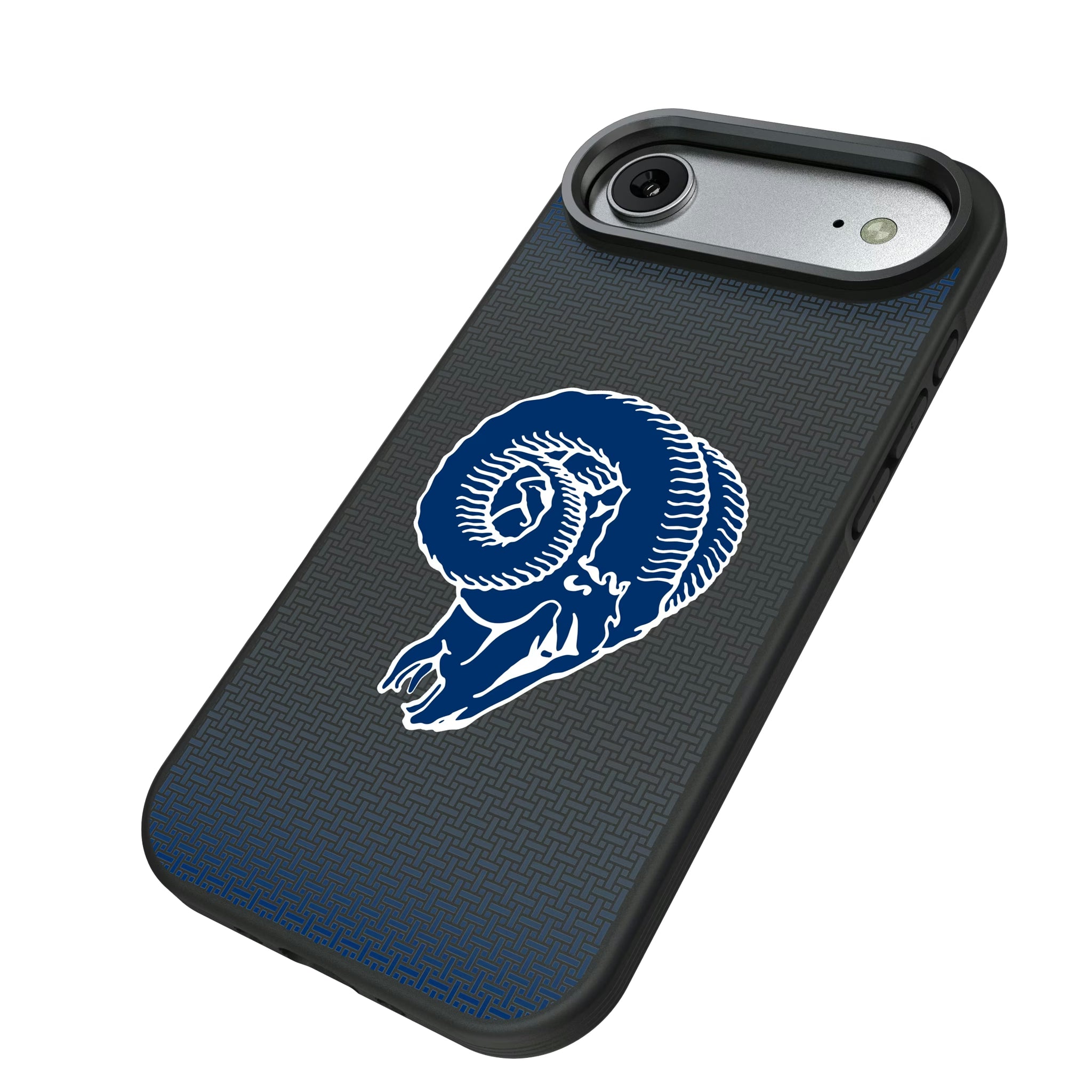 Los Angeles Rams Historic Collection Linen iPhone Bump Phone Case for Apple iPhone - Isometric View#Device_iPhone Air