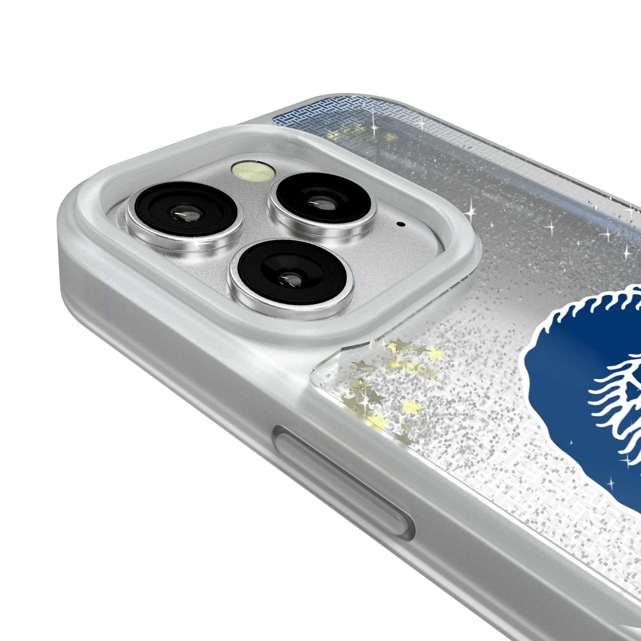 Los Angeles Rams Historic Collection Linen iPhone Glitter Phone Case for Apple iPhone - Detail#Device_iPhone 16 Pro