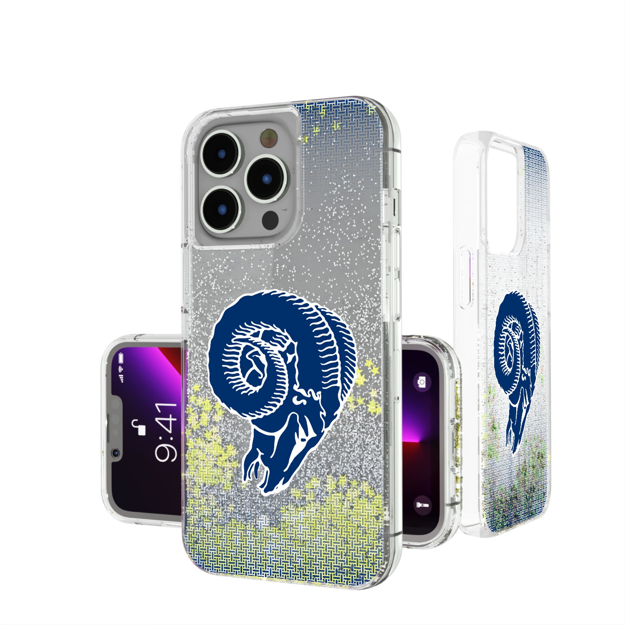 Los Angeles Rams Historic Collection Linen iPhone Glitter Phone Case for Apple iPhone