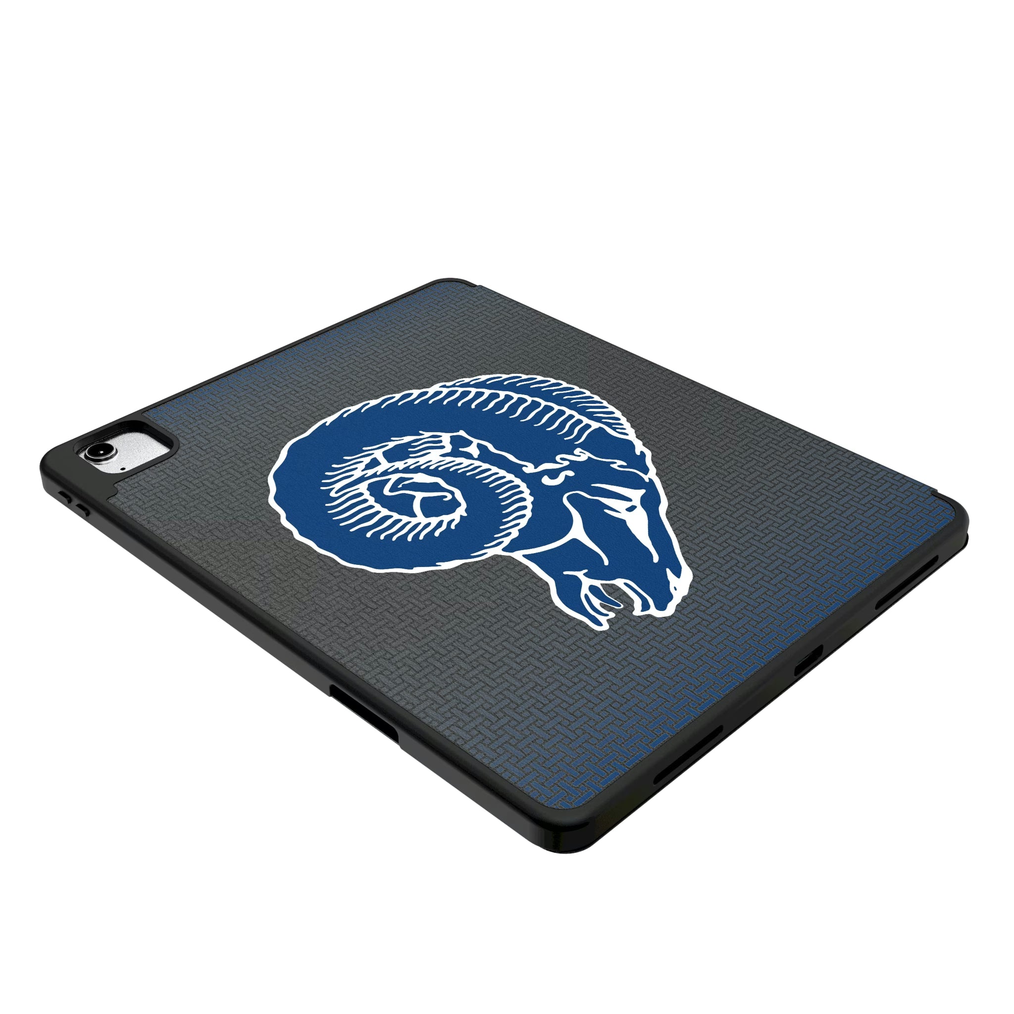 Los Angeles Rams Historic Collection Linen iPad Tablet Case for Apple iPad - Isometric View