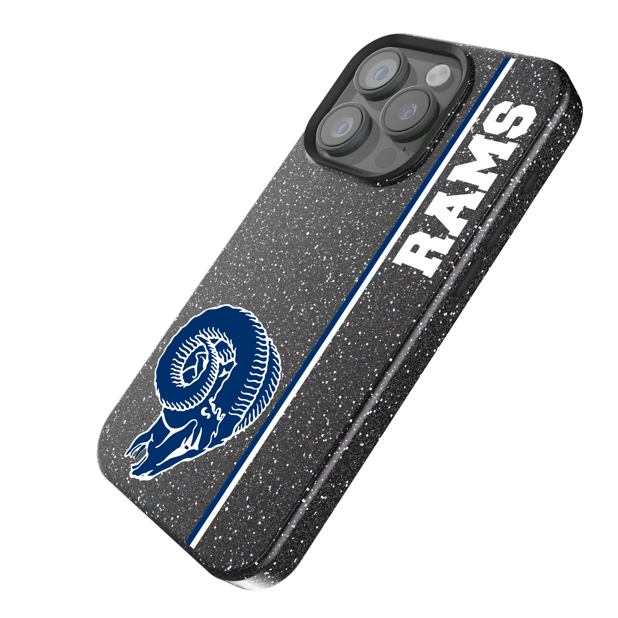 Los Angeles Rams Historic Collection Sidebar iPhone Bling Phone Case for Apple iPhone - Isometric View