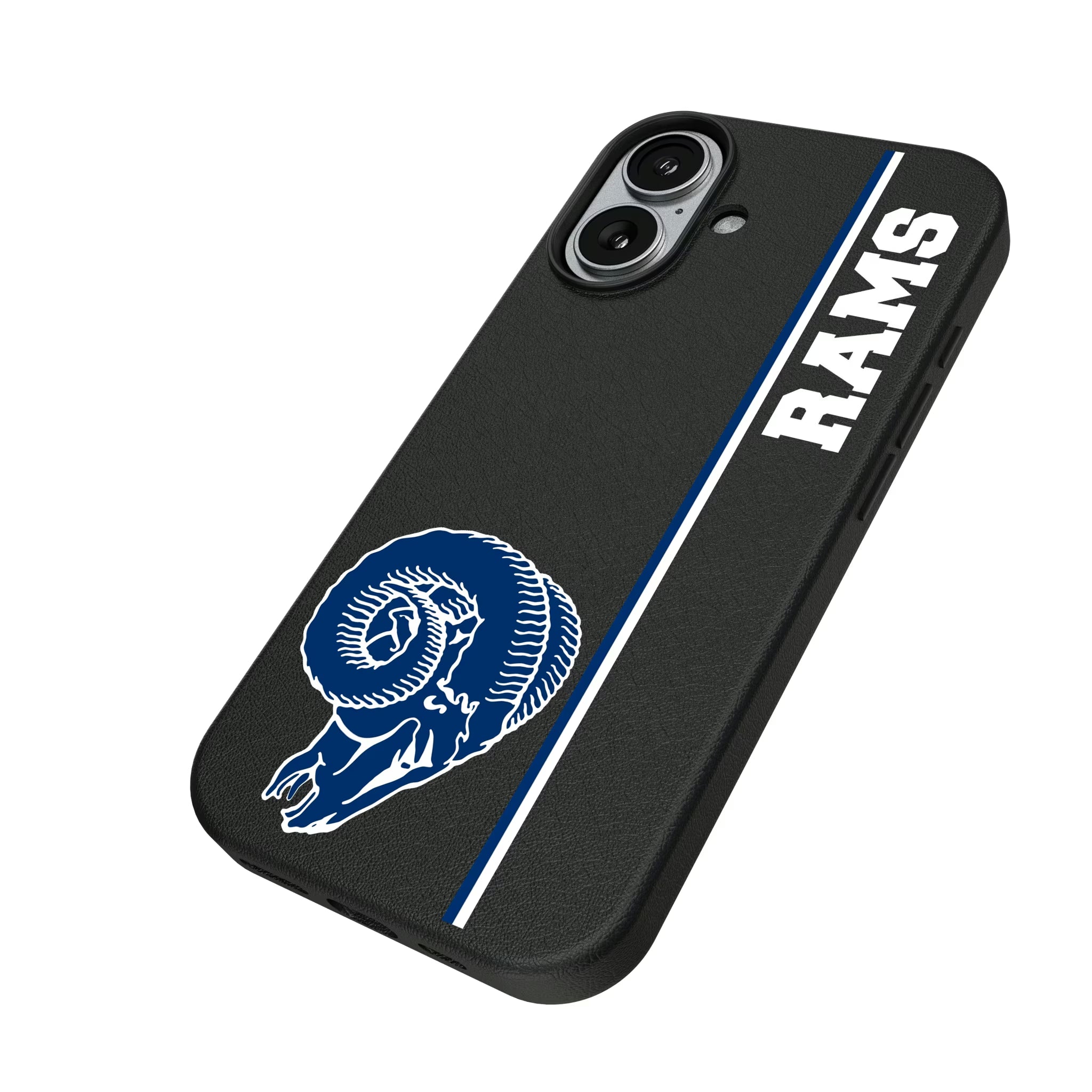 Los Angeles Rams Historic Collection Sidebar iPhone MagSafe Compatible Phone Case for Apple iPhone - Isometric View#Device_iPhone 17