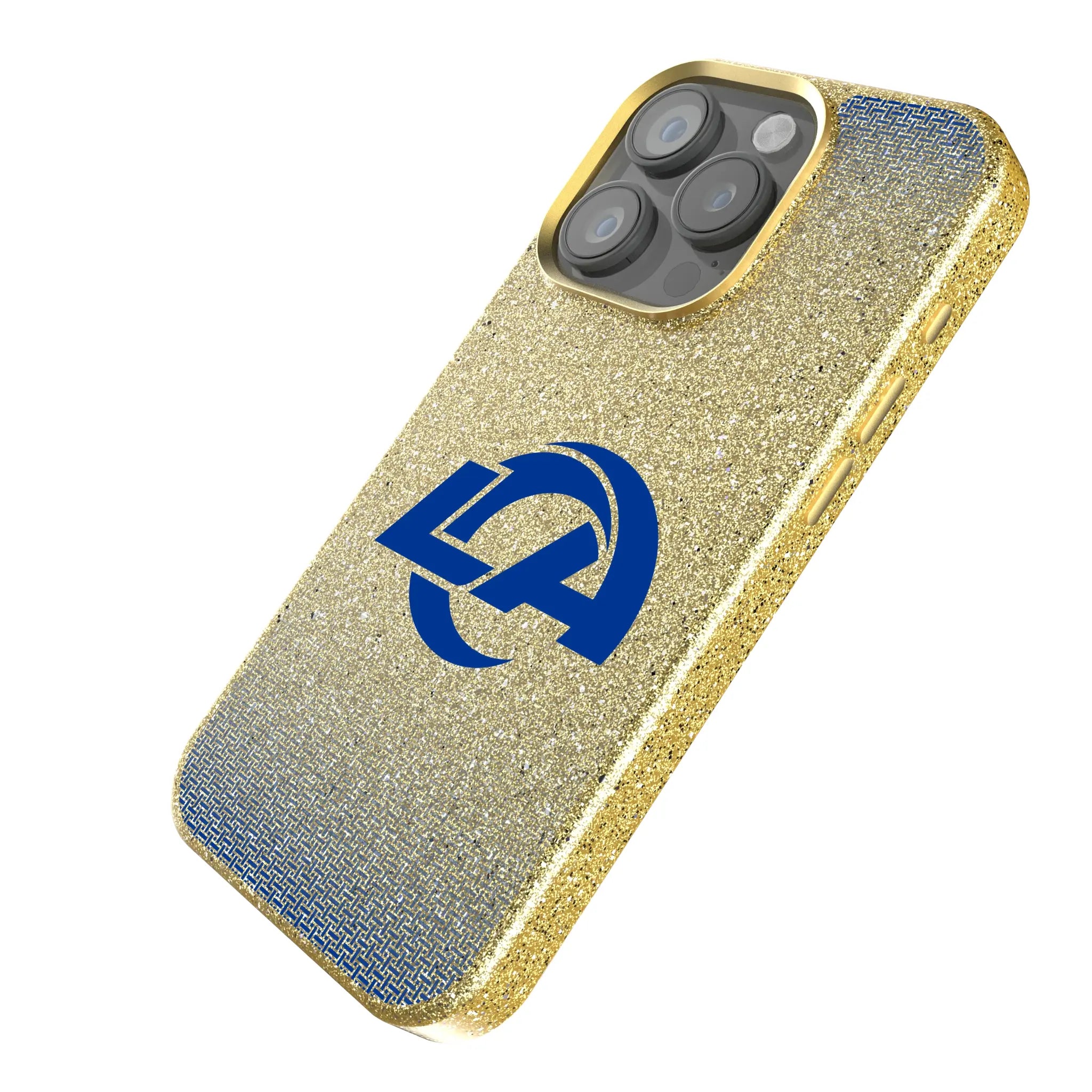 Los Angeles Rams Linen iPhone Bling Phone Case for Apple iPhone - Isometric View