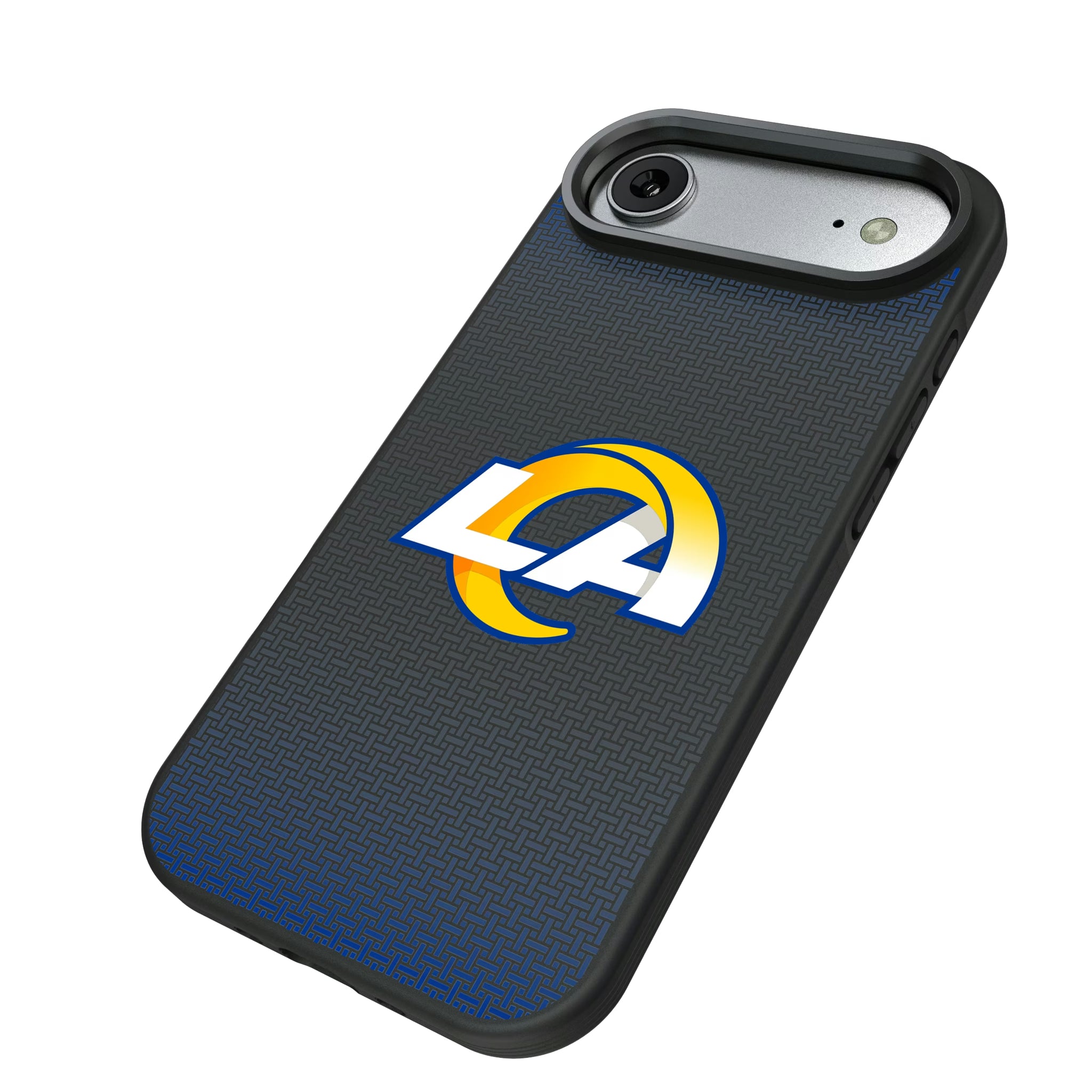 Los Angeles Rams Linen iPhone Bump Phone Case for Apple iPhone - Isometric View#Device_iPhone Air