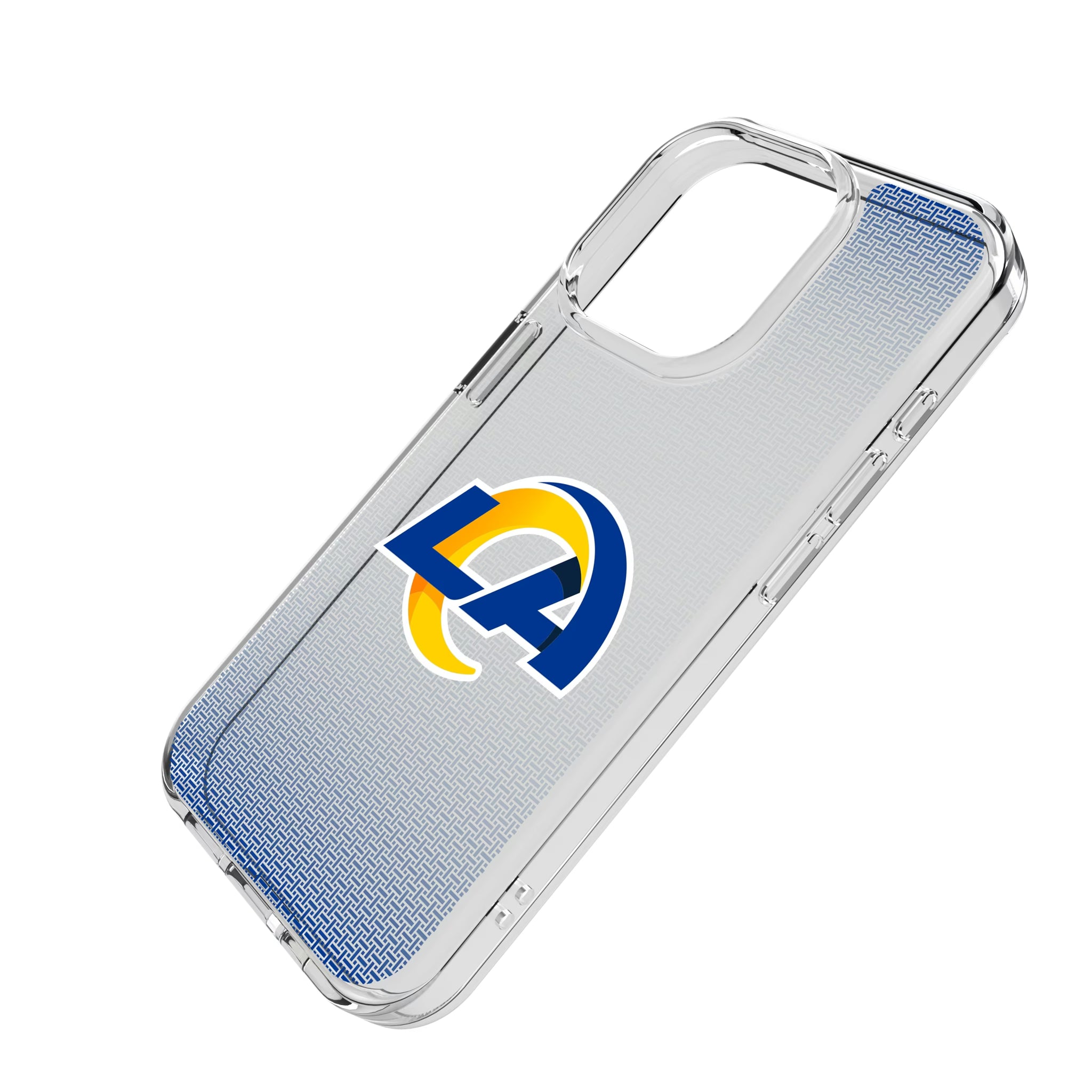 Los Angeles Rams Linen iPhone Clear Phone Case for Apple iPhone - Isometric View