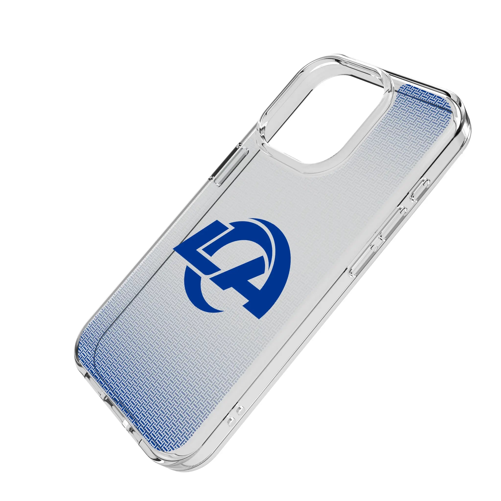 Los Angeles Rams Linen iPhone Clear Phone Case for Apple iPhone - Isometric View