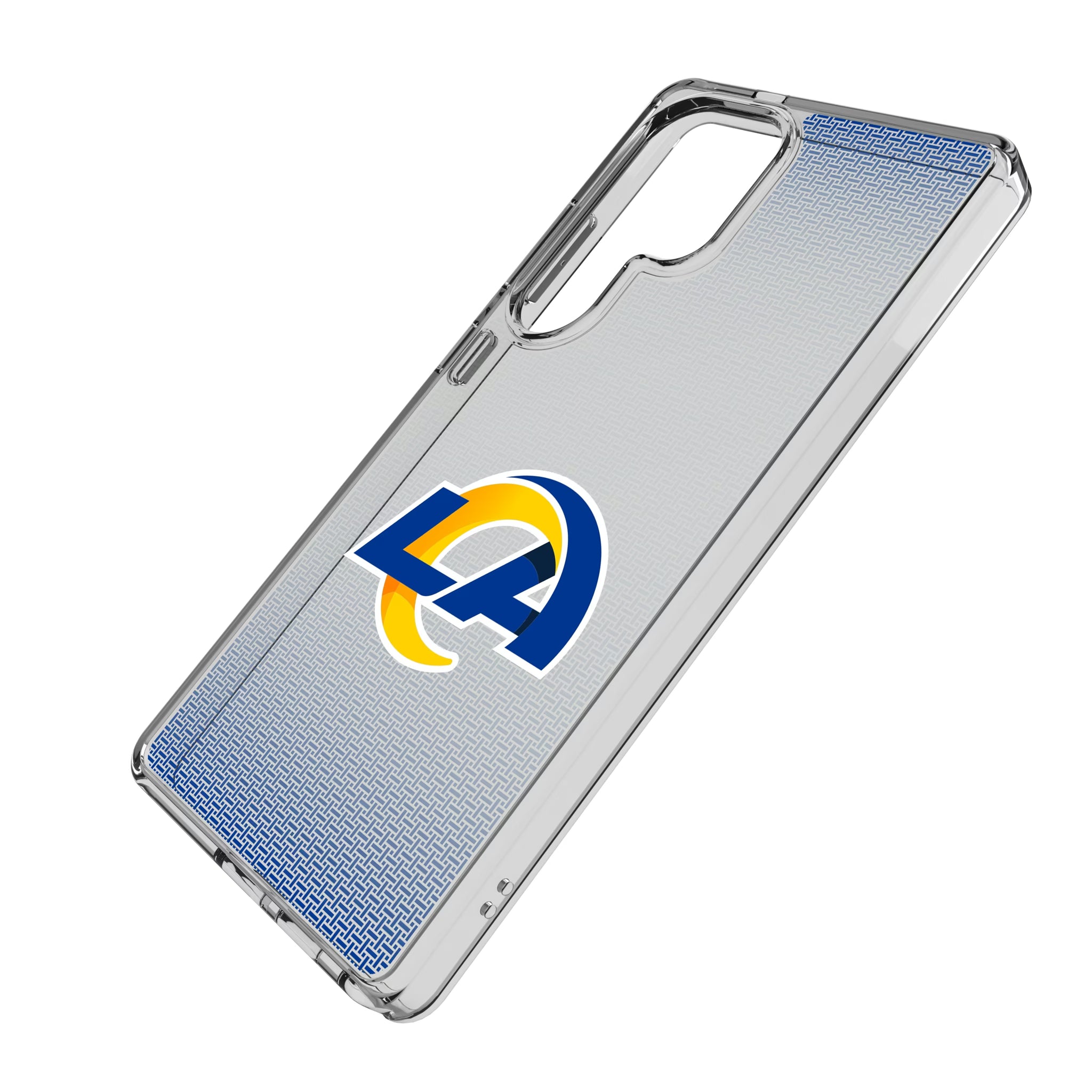 Los Angeles Rams Linen Galaxy Clear Phone Case for Samsung Galaxy - Isometric View