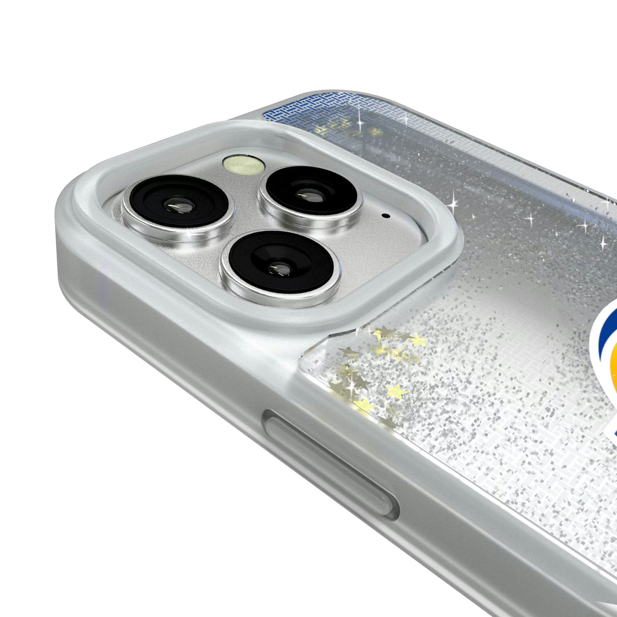 Los Angeles Rams Linen iPhone Glitter Phone Case for Apple iPhone - Detail#Device_iPhone 16 Pro