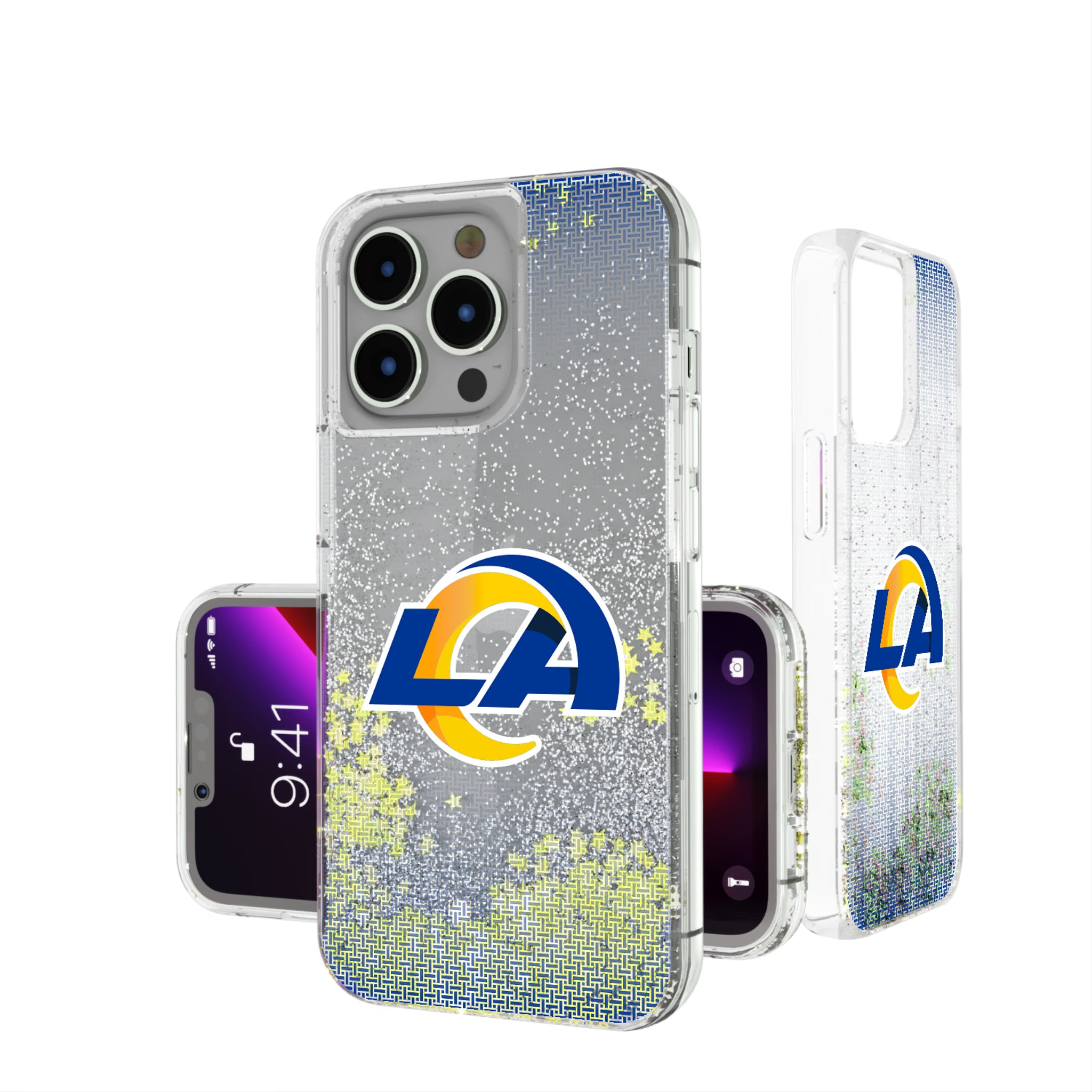 Los Angeles Rams Linen iPhone Glitter Phone Case for Apple iPhone