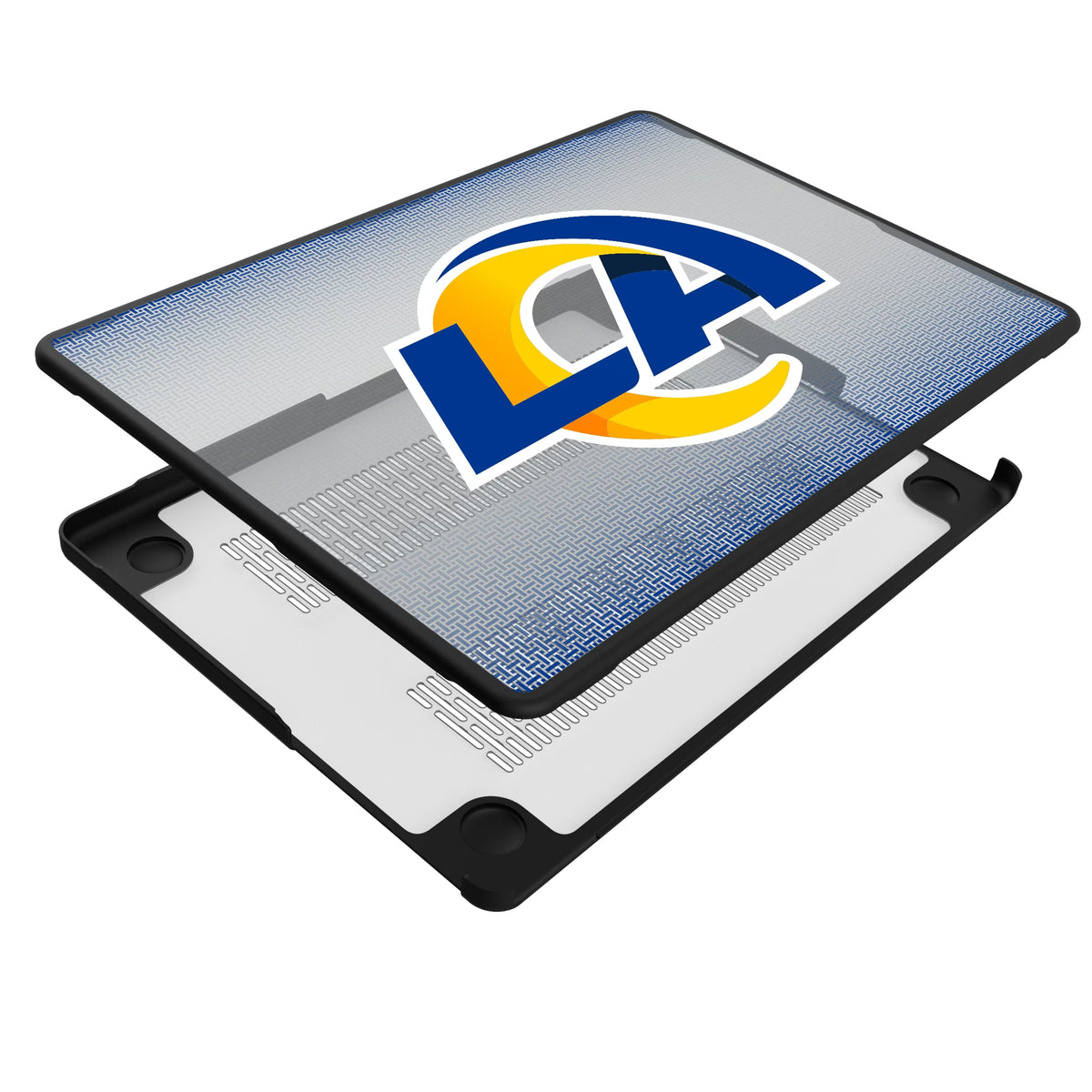 Los Angeles Rams Linen MacBook Laptop Case for Apple MacBook - Isometric View#Device_MacBook Pro (14-inch, 2021) / MacBook Pro (14-inch, 2023) / MacBook Pro (14-inch, 2024)