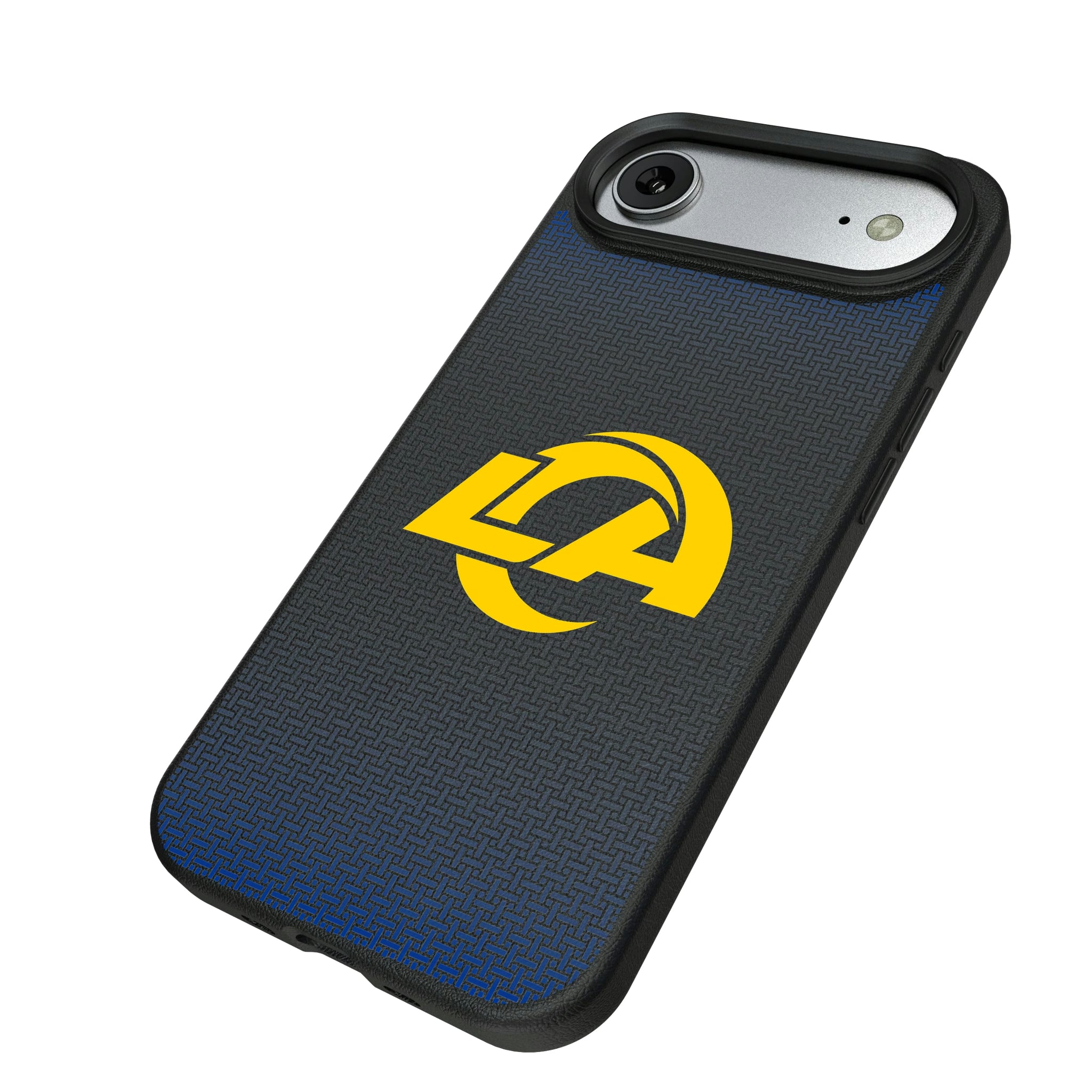 Los Angeles Rams Linen iPhone MagSafe Compatible Phone Case for Apple iPhone - Isometric View#Device_iPhone Air