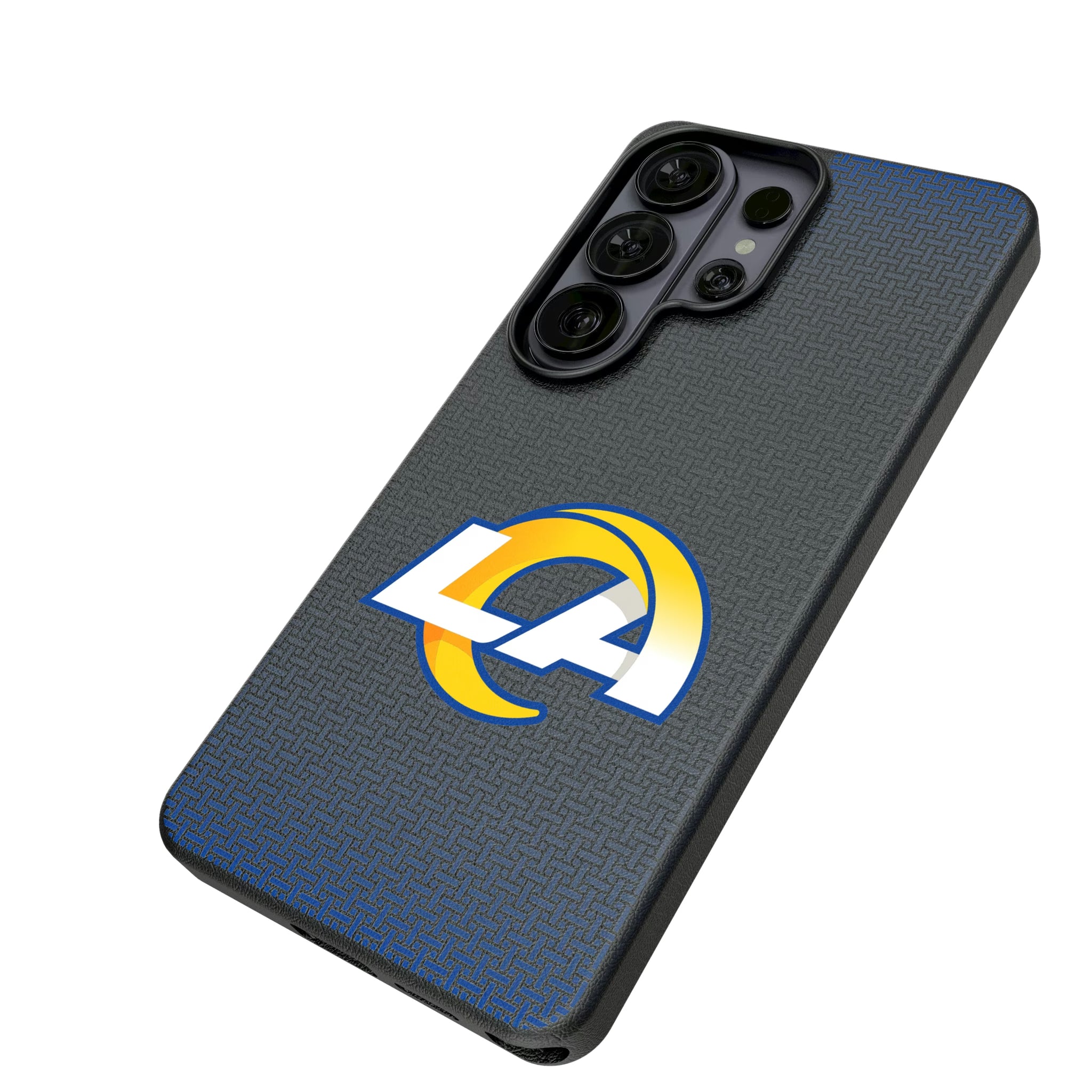 Los Angeles Rams Linen Galaxy MagSafe Compatible Phone Case for Samsung Galaxy - Isometric View