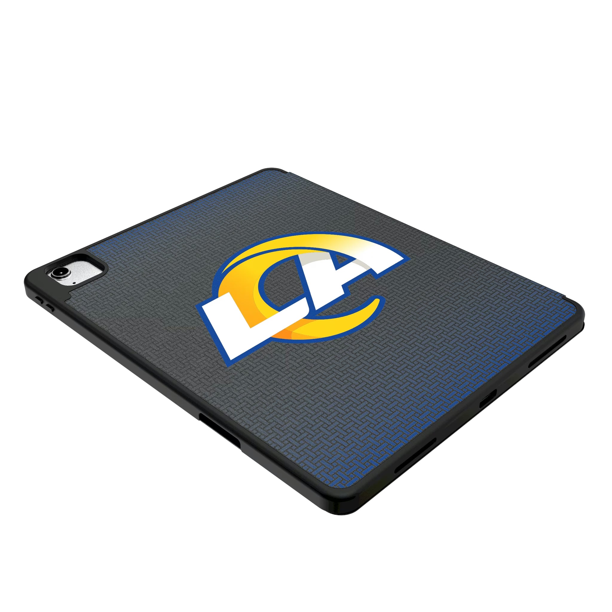 Los Angeles Rams Linen iPad Tablet Case for Apple iPad - Isometric View