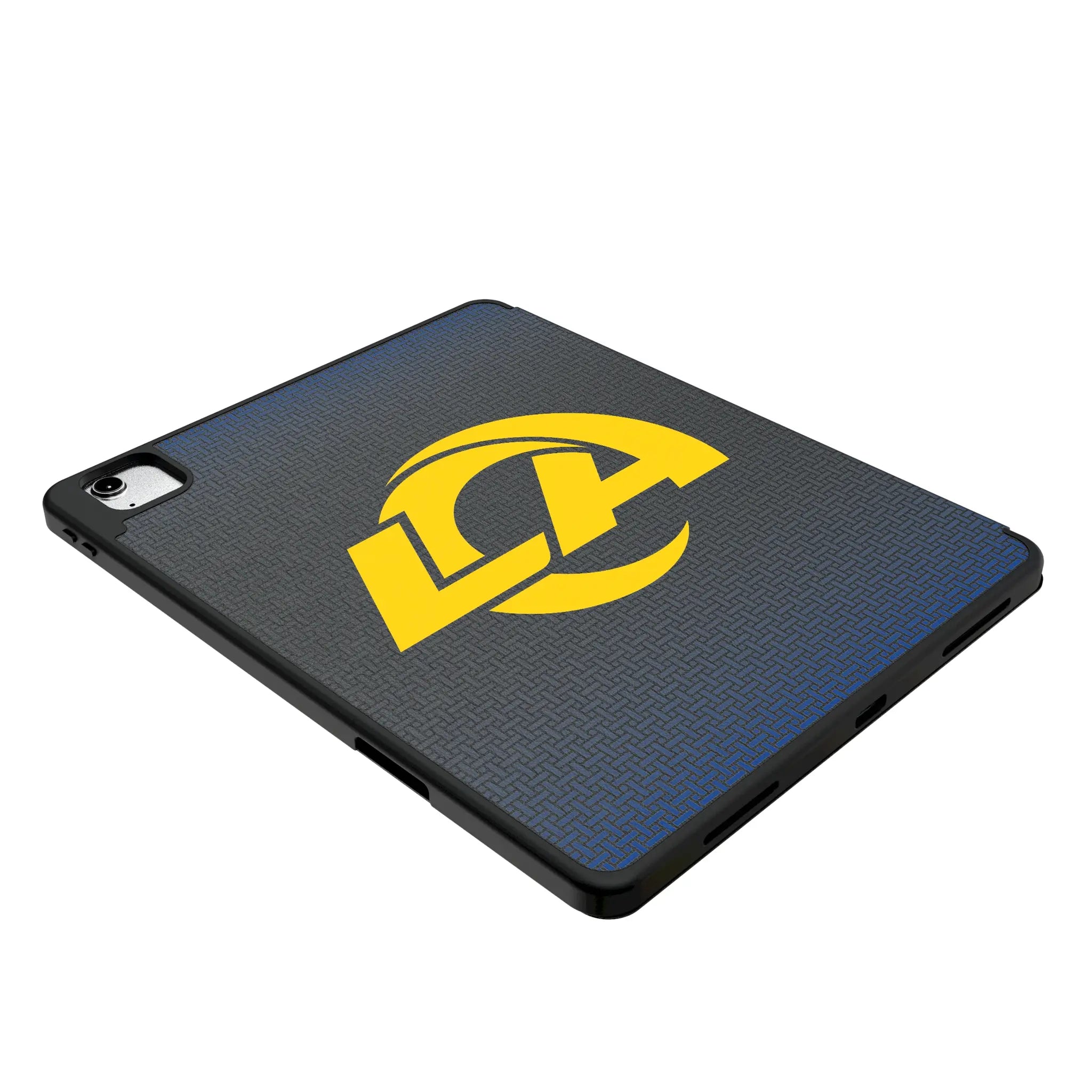 Los Angeles Rams Linen iPad Tablet Case for Apple iPad - Isometric View
