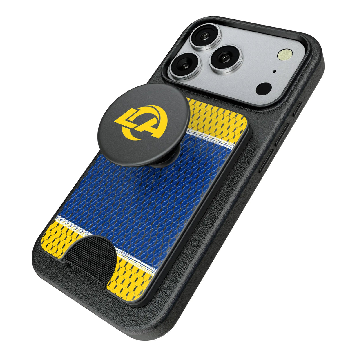 Los Angeles Rams Mesh Popsockets Wallet Magnetic - Isometric View