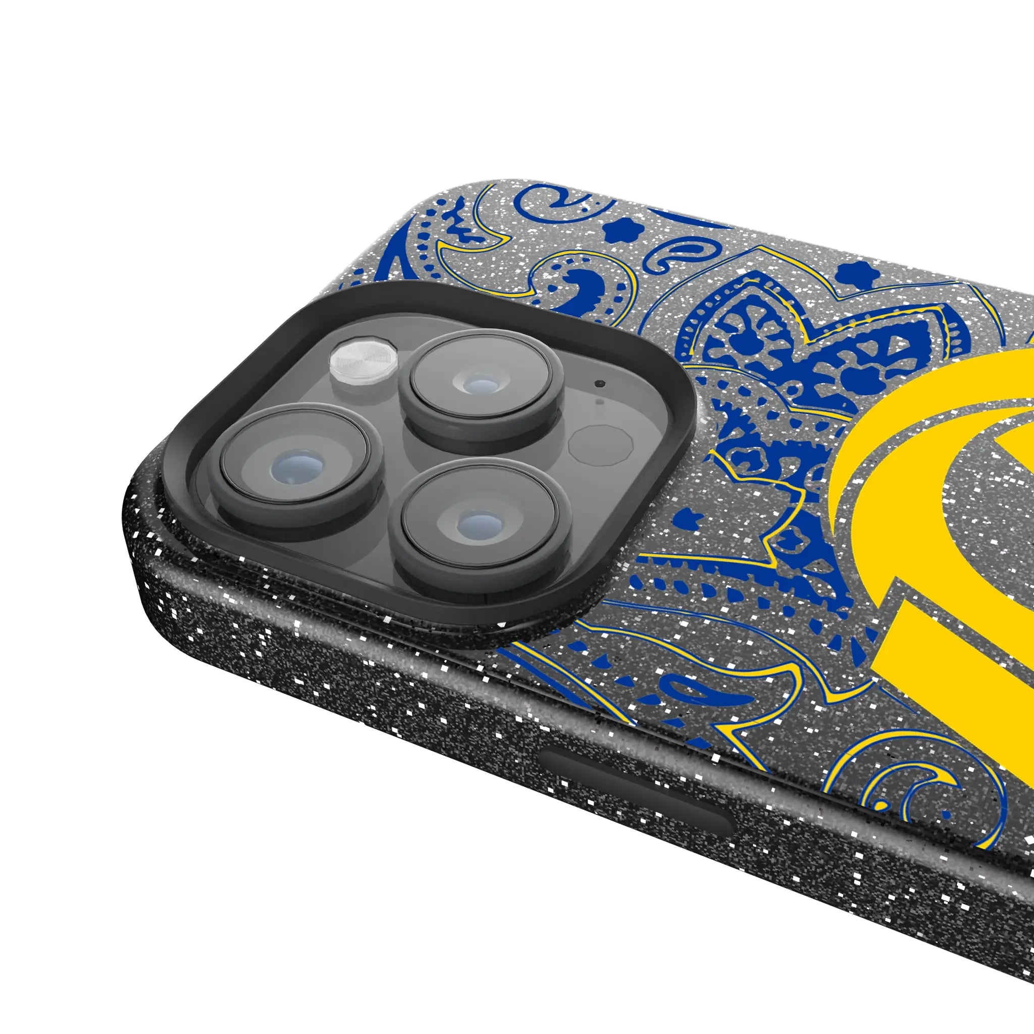 Los Angeles Rams Paisley iPhone Bling Phone Case for Apple iPhone - Detail