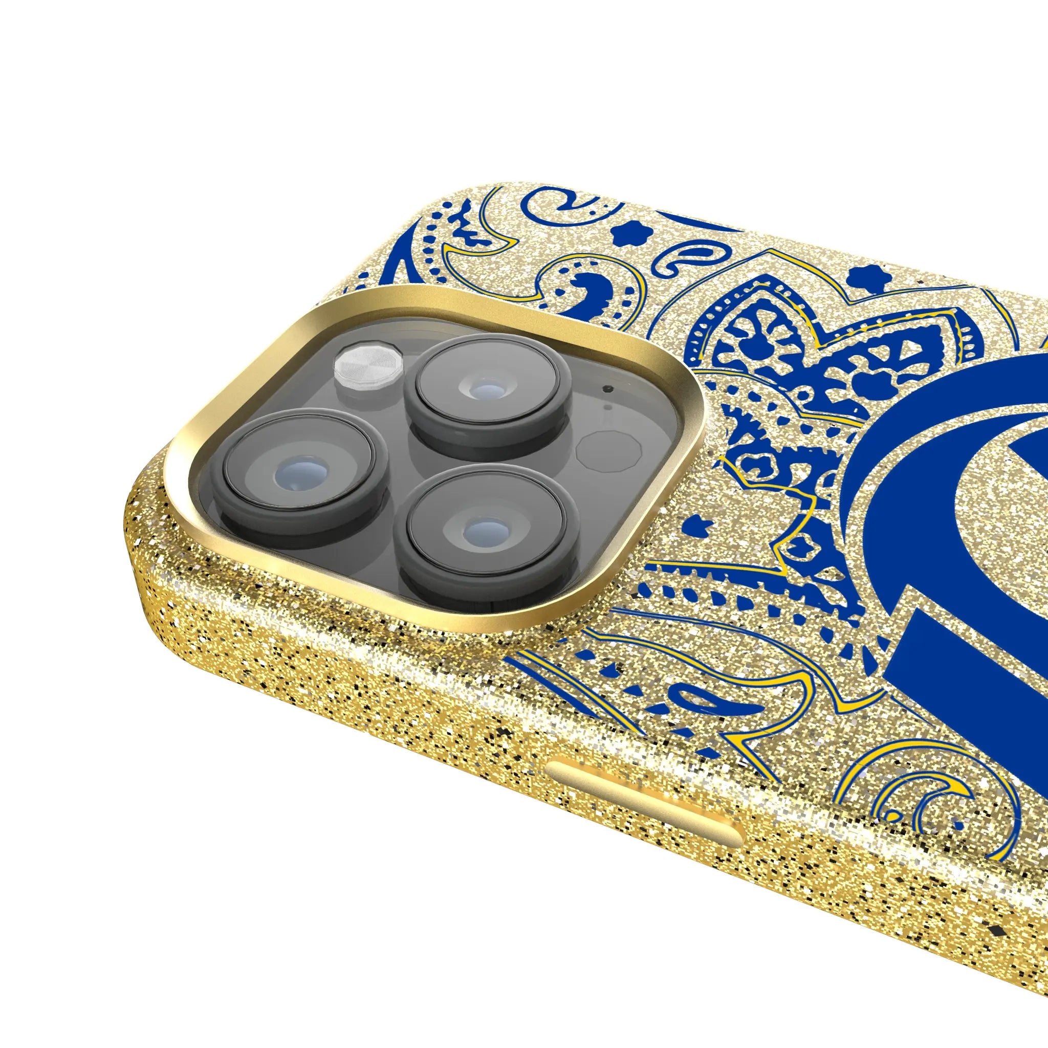 Los Angeles Rams Paisley iPhone Bling Phone Case for Apple iPhone - Detail