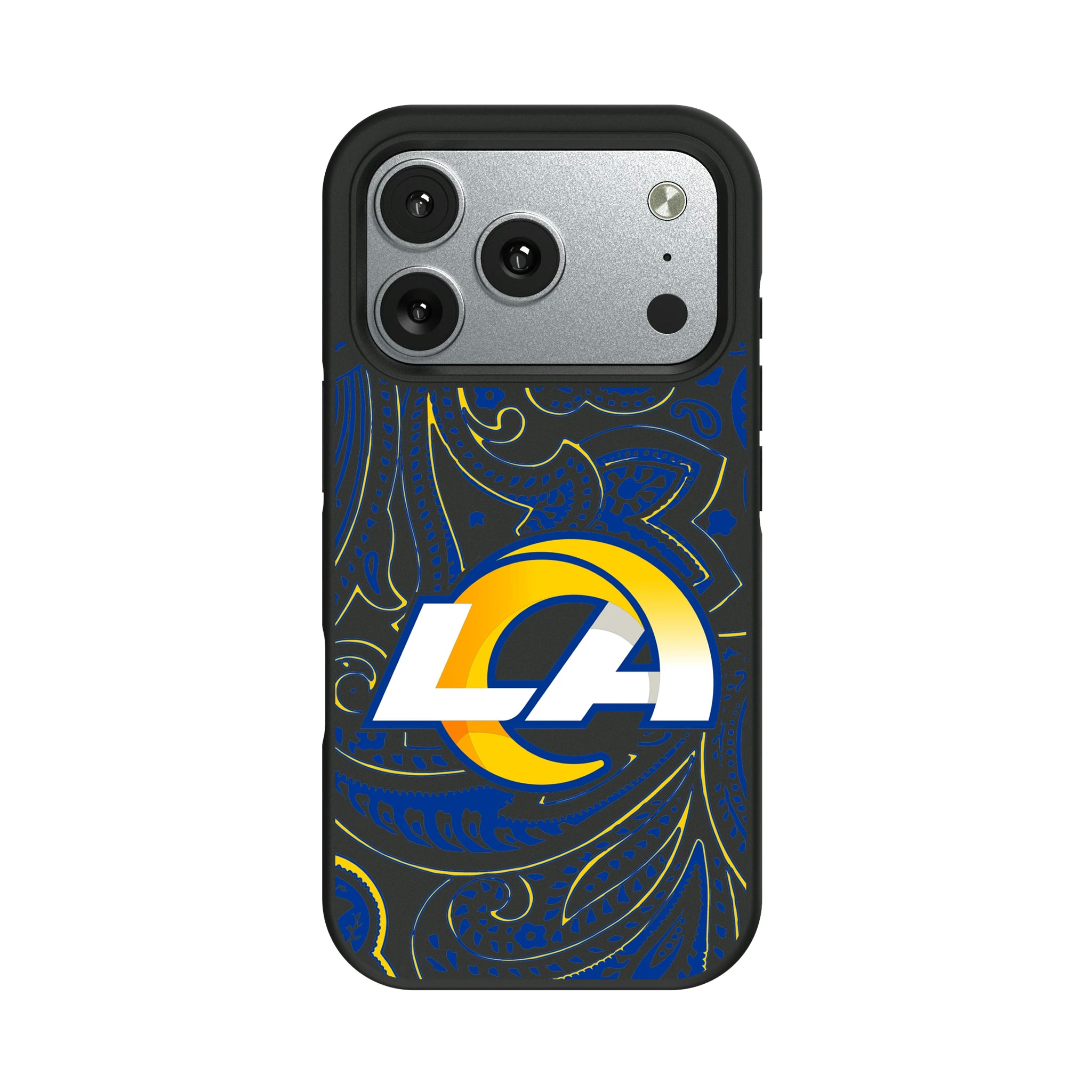 Los Angeles Rams Paisley iPhone Bump Phone Case for Apple iPhone#Device_iPhone 17 Pro