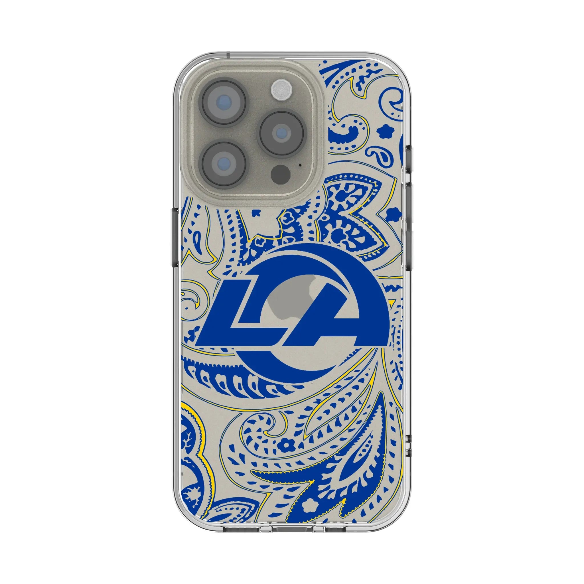 Los Angeles Rams Paisley iPhone Clear Phone Case for Apple iPhone