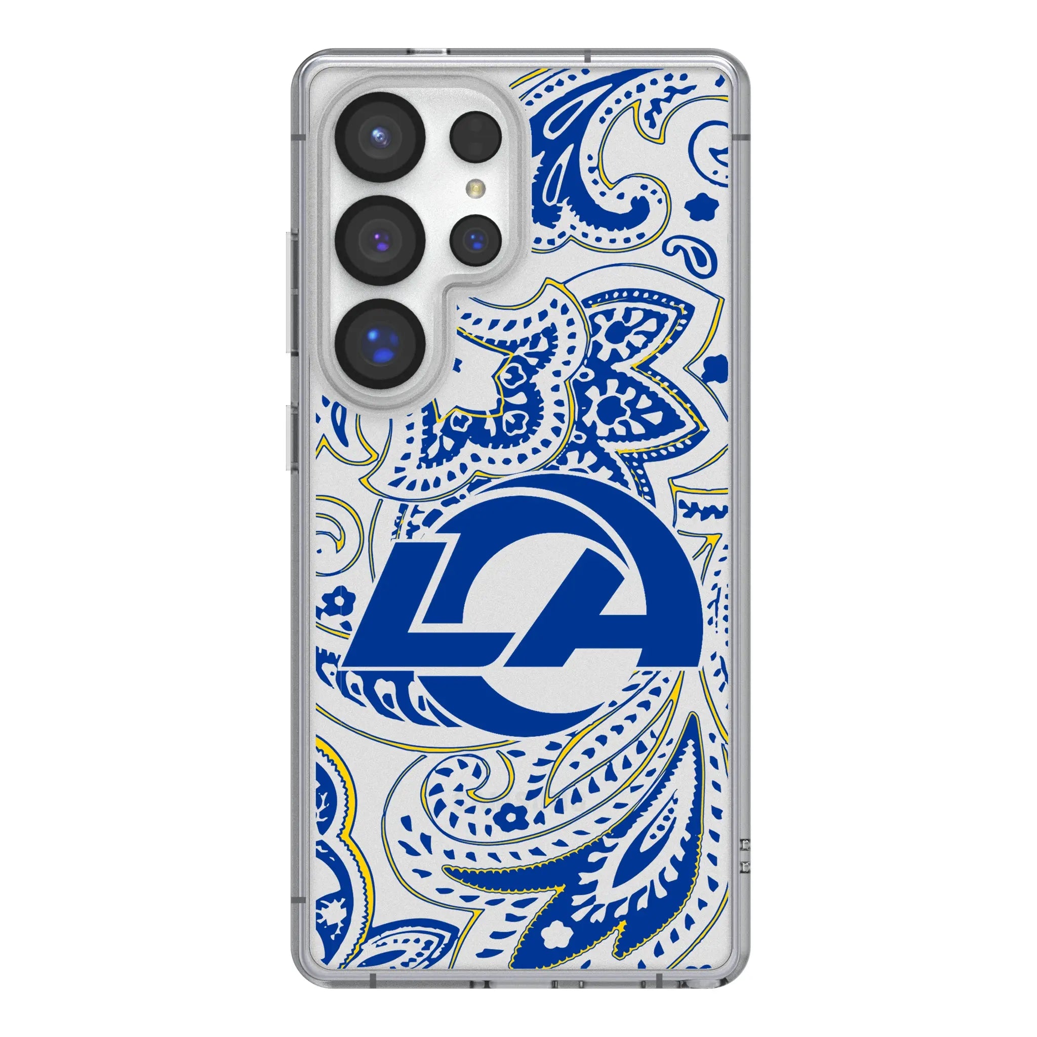 Los Angeles Rams Paisley Galaxy Clear Phone Case for Samsung Galaxy#Device_Galaxy S25 Ultra