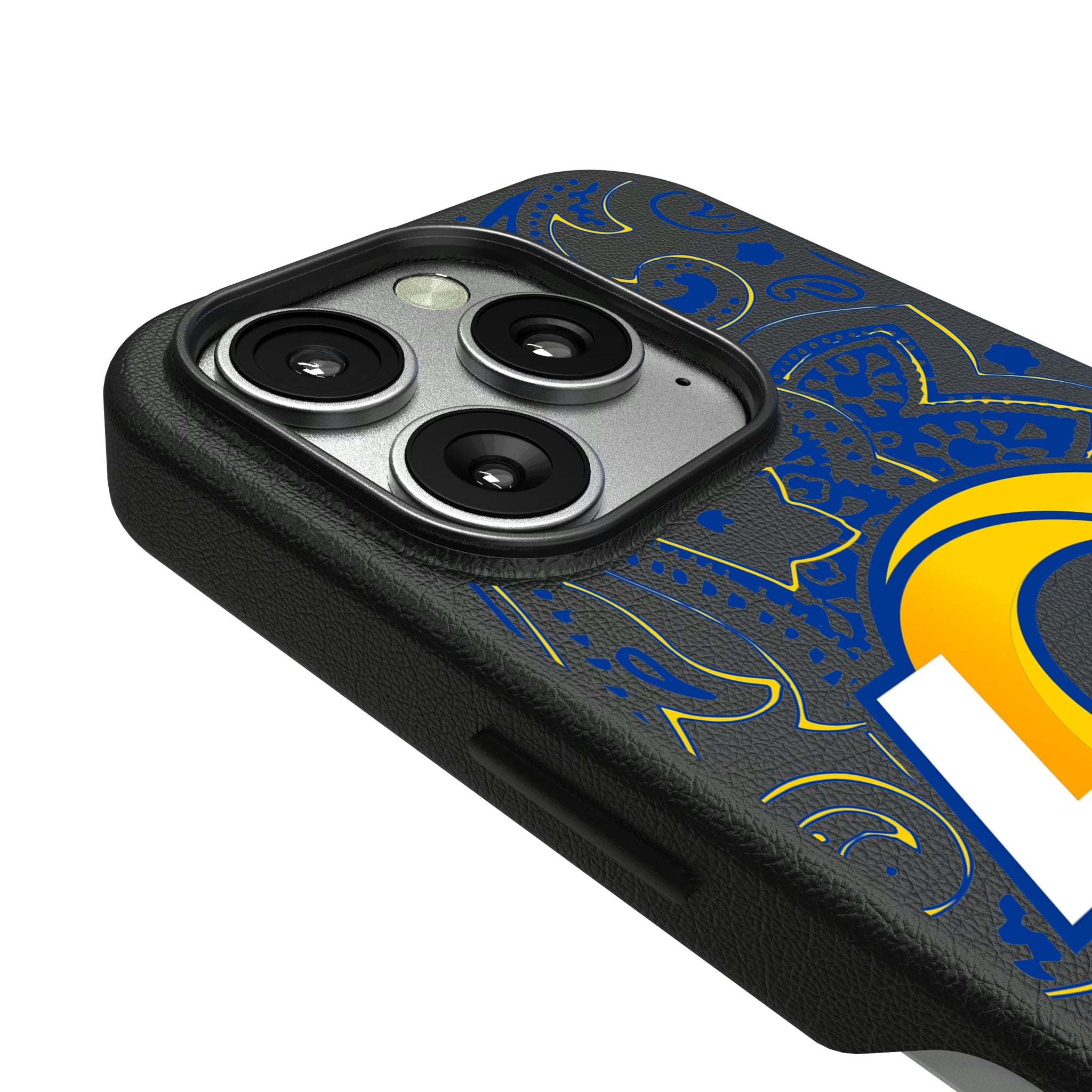Los Angeles Rams Paisley iPhone MagSafe Compatible Phone Case for Apple iPhone - Detail