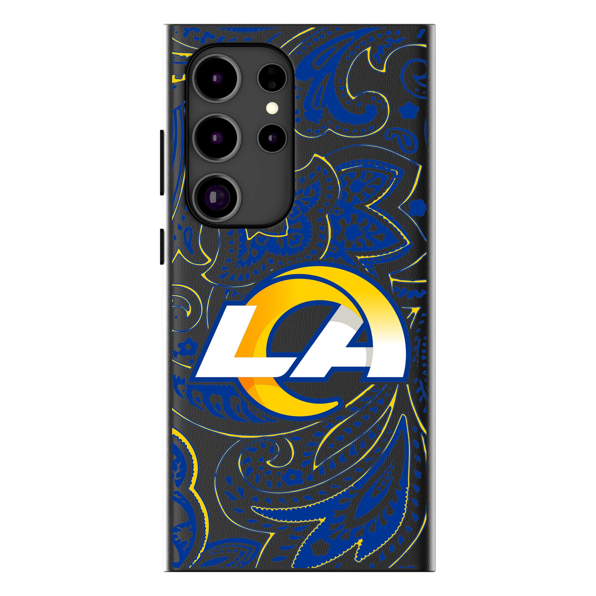Los Angeles Rams Paisley Galaxy MagSafe Compatible Phone Case for Samsung Galaxy