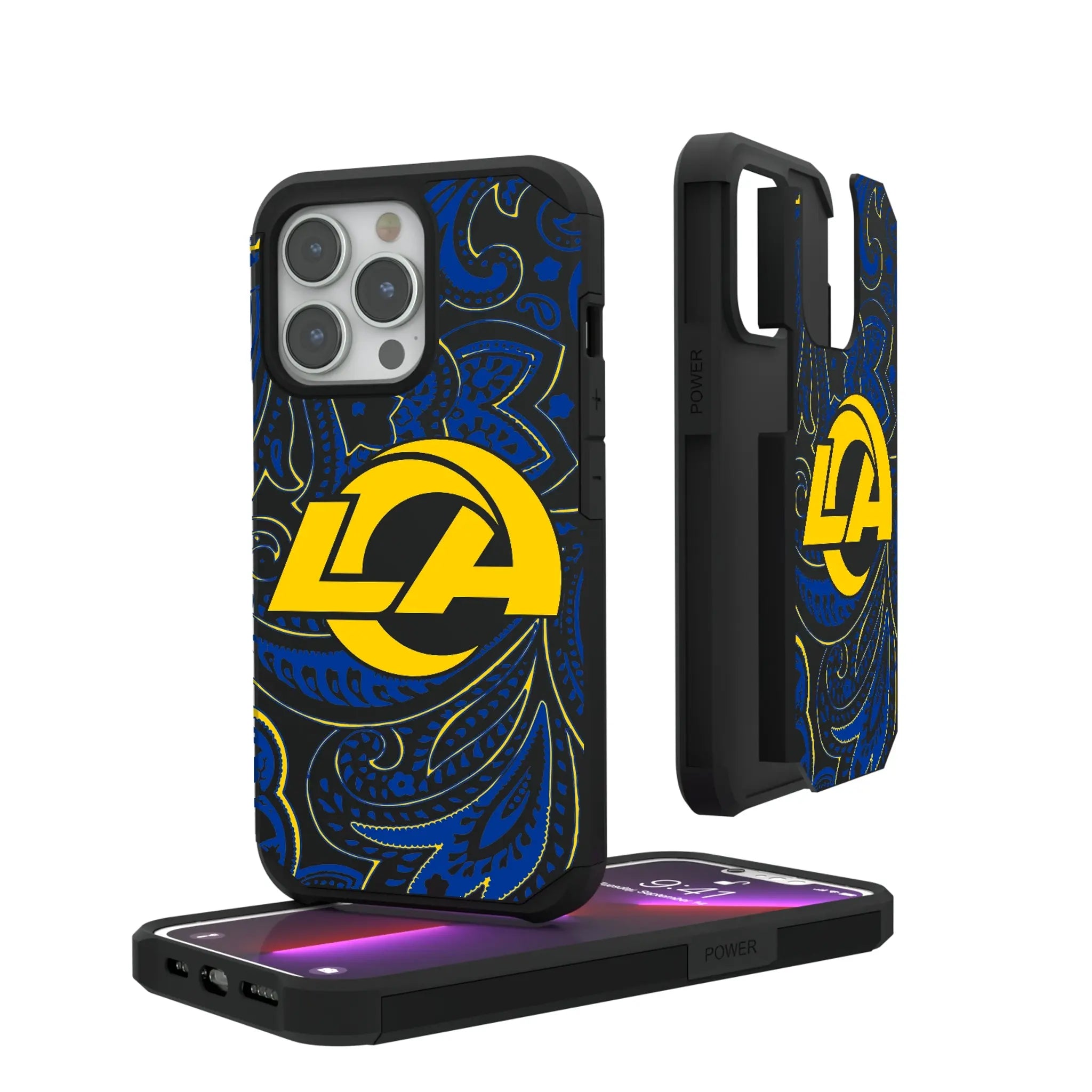 Los Angeles Rams Paisley iPhone Rugged Phone Case for Apple iPhone