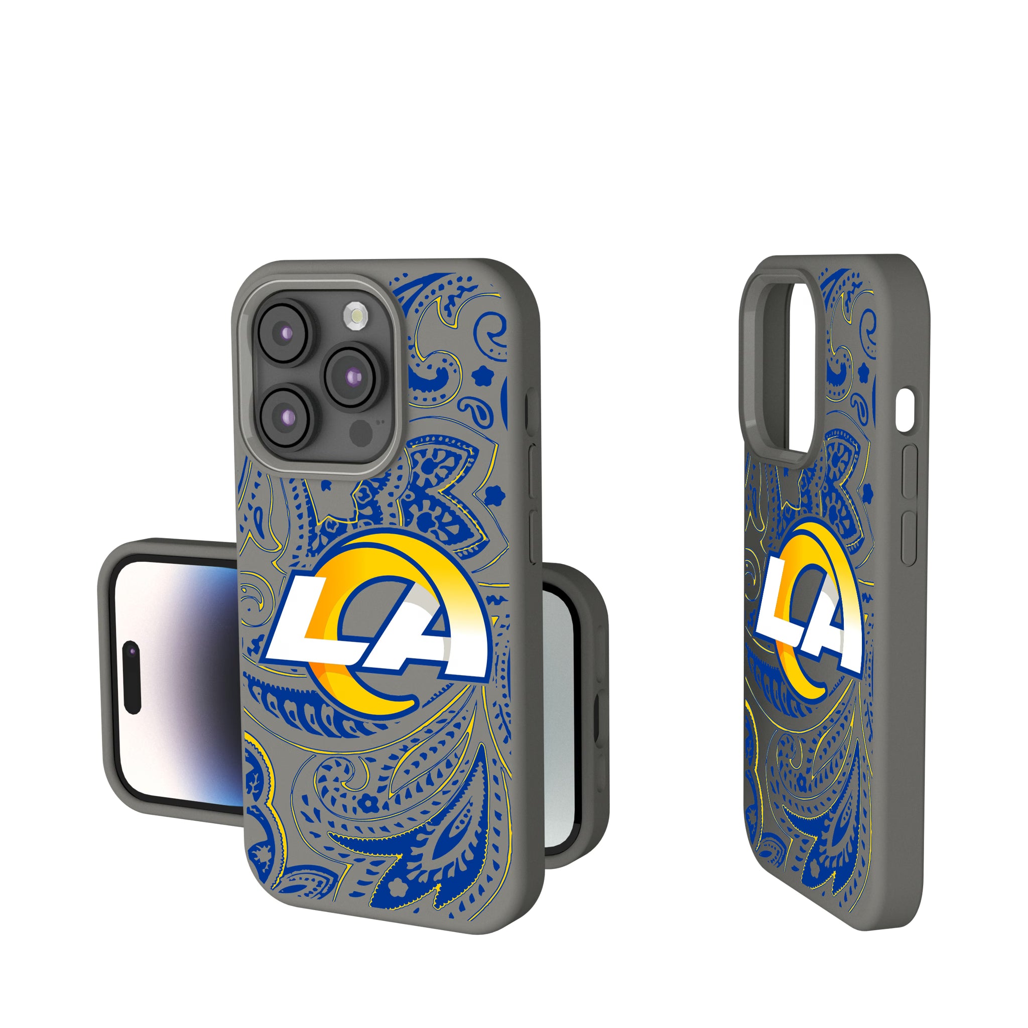 Los Angeles Rams Paisley iPhone Soft Touch Phone Case for Apple iPhone