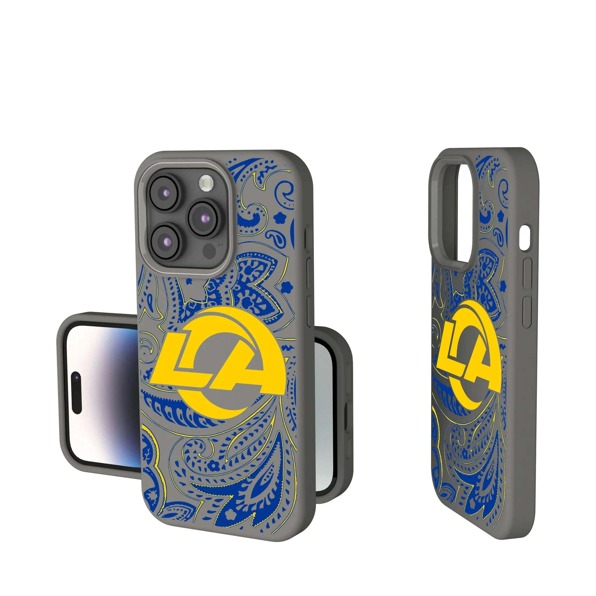 Los Angeles Rams Paisley iPhone Soft Touch Phone Case for Apple iPhone