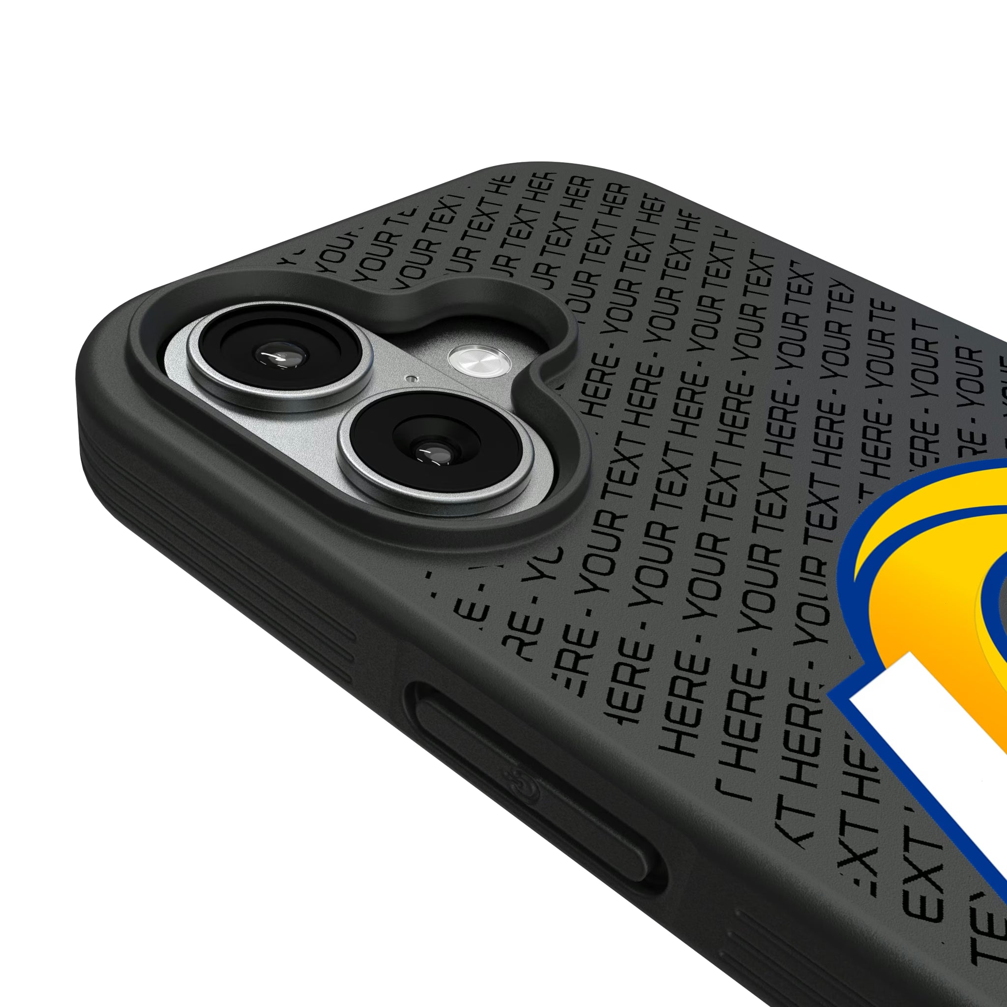 Los Angeles Rams Personalized EndZone Plus iPhone Bump Phone Case for Apple iPhone - Detail#Device_iPhone 17