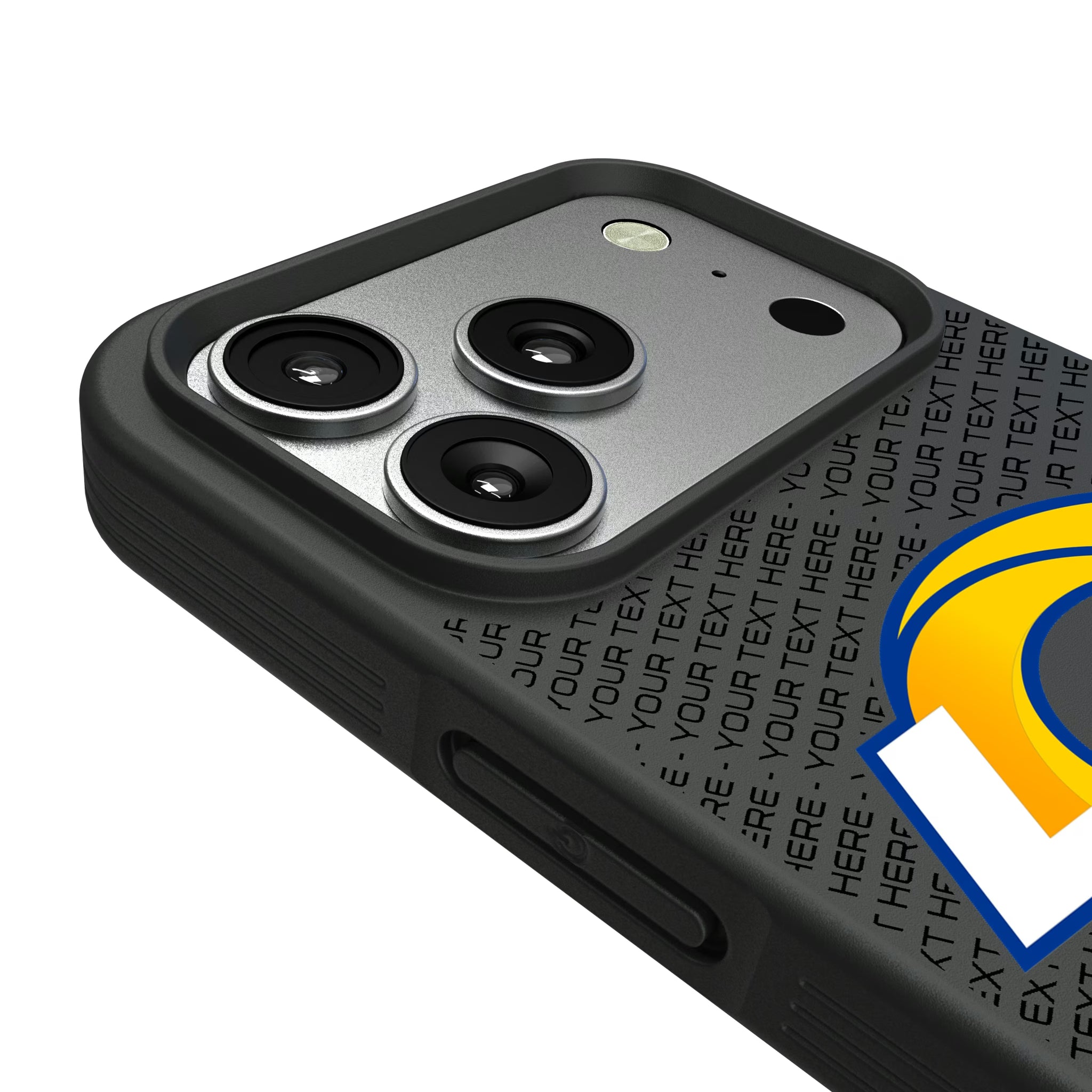 Los Angeles Rams Personalized EndZone Plus iPhone Bump Phone Case for Apple iPhone - Detail#Device_iPhone 17 Pro