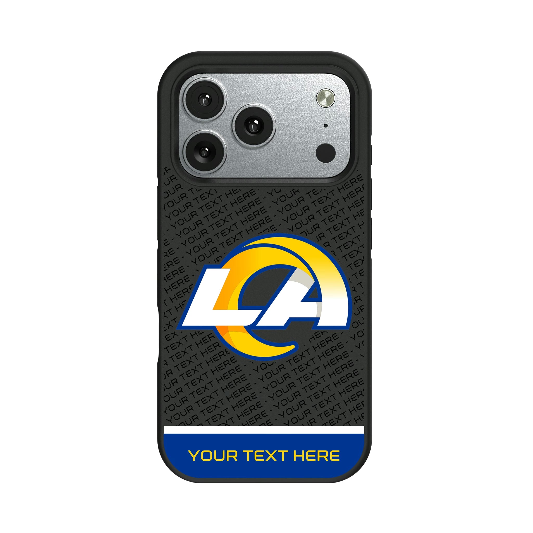 Los Angeles Rams Personalized EndZone Plus iPhone Bump Phone Case for Apple iPhone#Device_iPhone 17 Pro