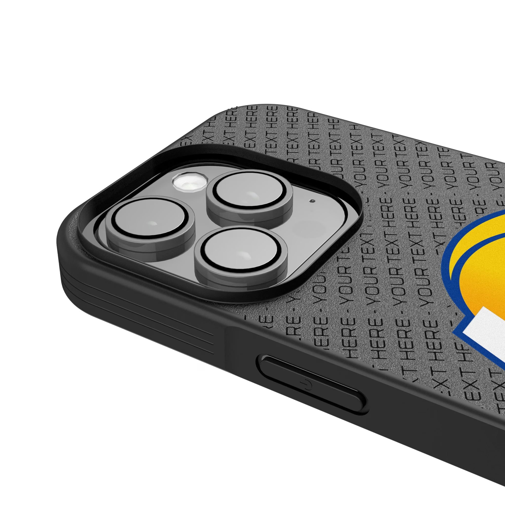 Los Angeles Rams Personalized EndZone Plus iPhone Bump Phone Case for Apple iPhone - Detail