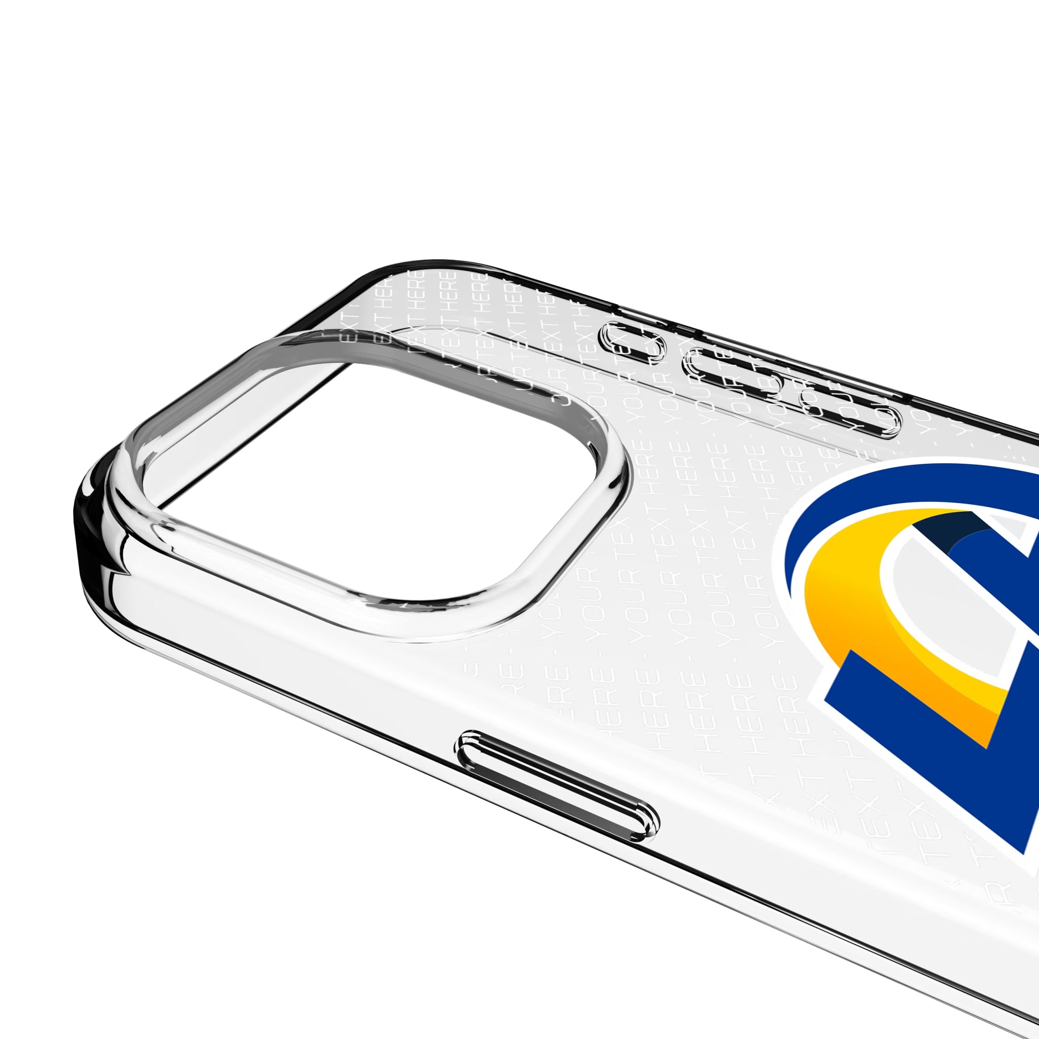 Los Angeles Rams Personalized EndZone Plus iPhone Clear Phone Case for Apple iPhone - Detail