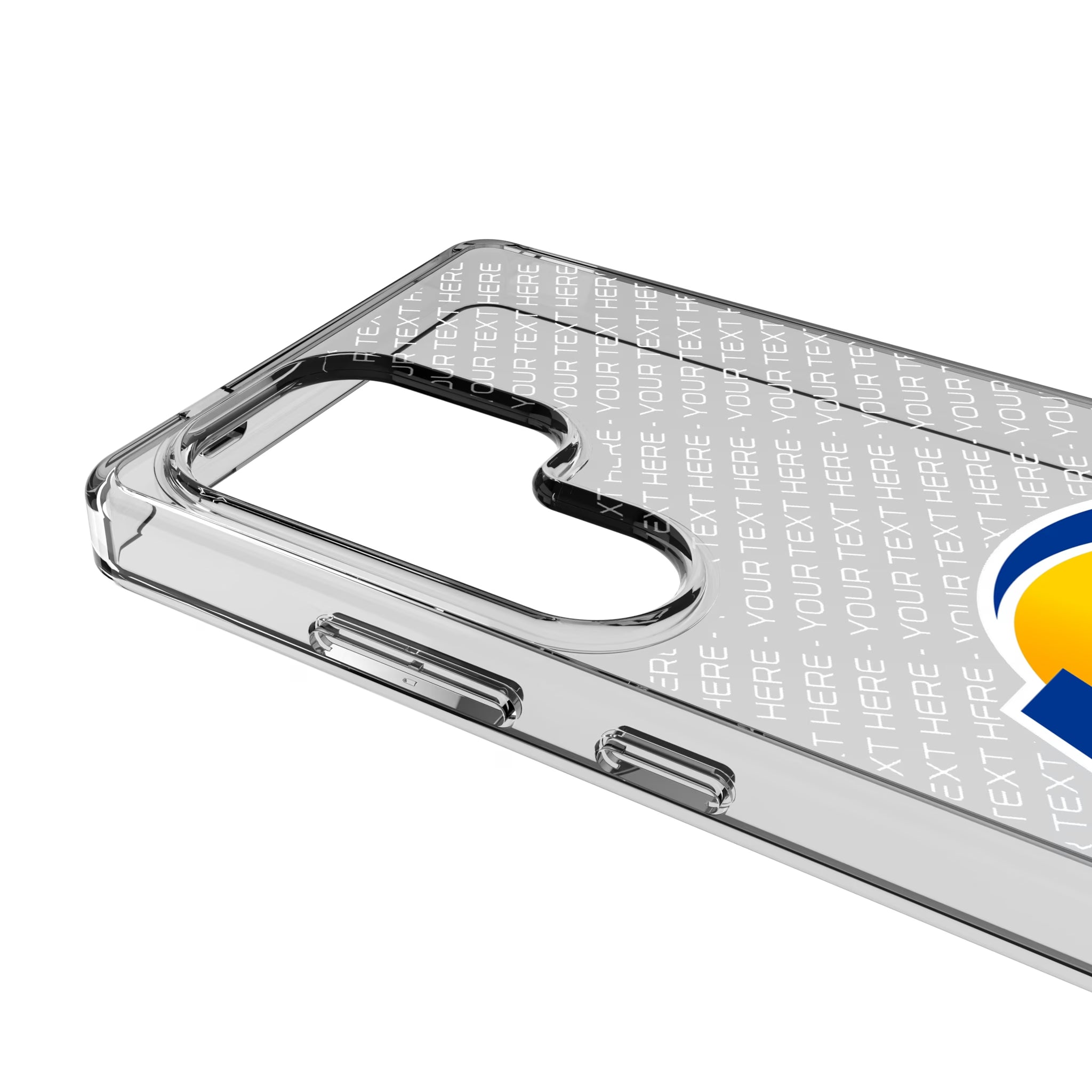 Los Angeles Rams Personalized EndZone Plus Galaxy Clear Phone Case for Samsung Galaxy - Detail
