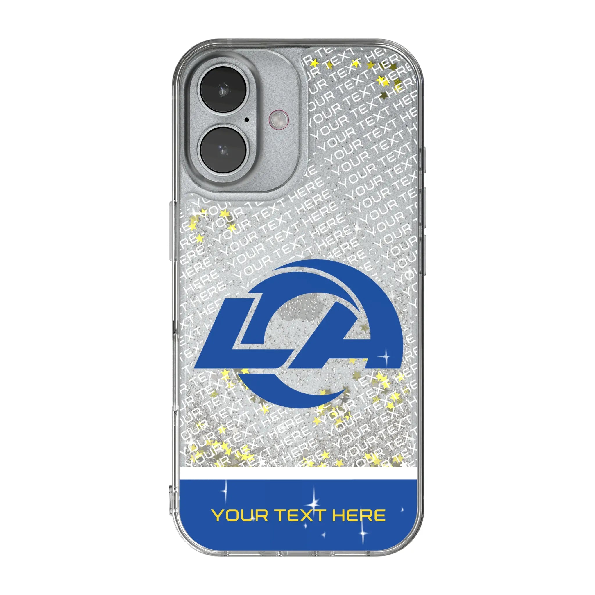 Los Angeles Rams Personalized EndZone Plus iPhone Glitter Phone Case for Apple iPhone