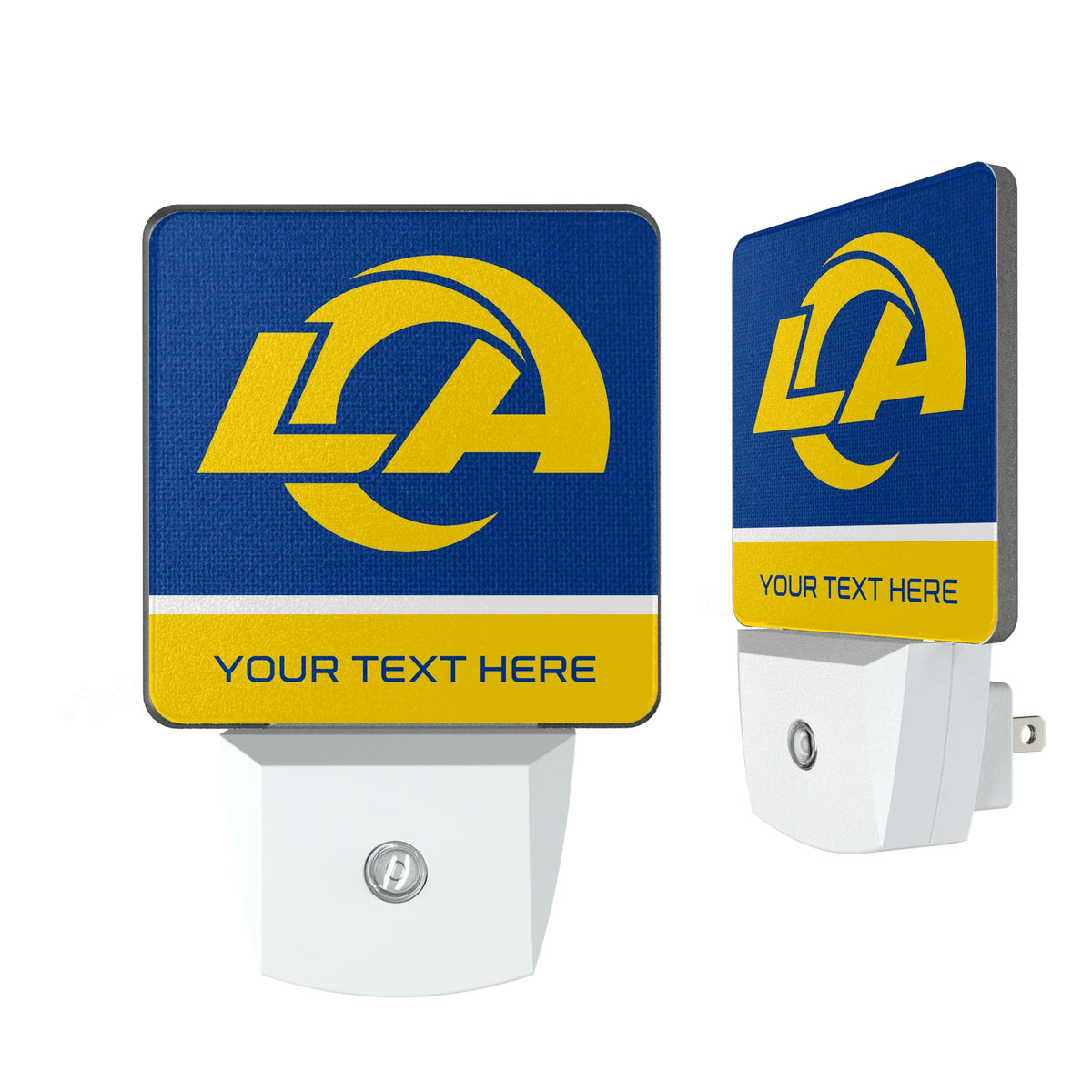Los Angeles Rams Personalized Endzone Solid Night Light 2-Pack