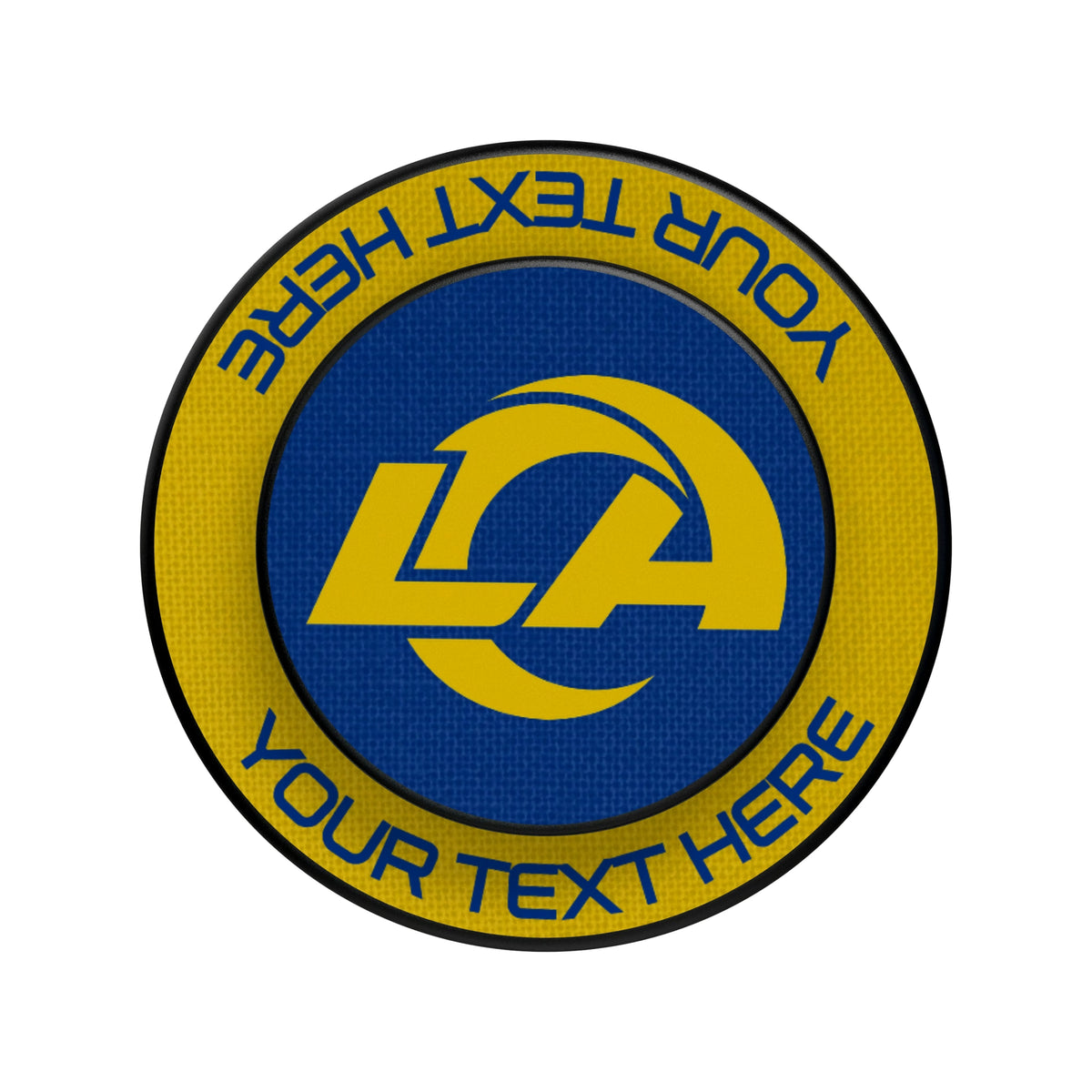 Los Angeles Rams Personalized Endzone Solid Popsockets Round Magnetic