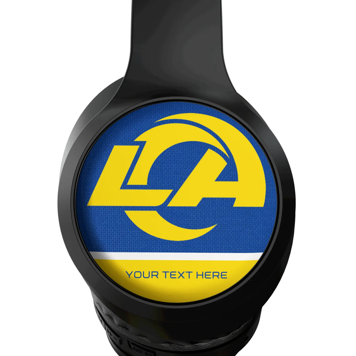 Los Angeles Rams Personalized Endzone Solid Wireless Over-Ear Headphones With Case - Detail