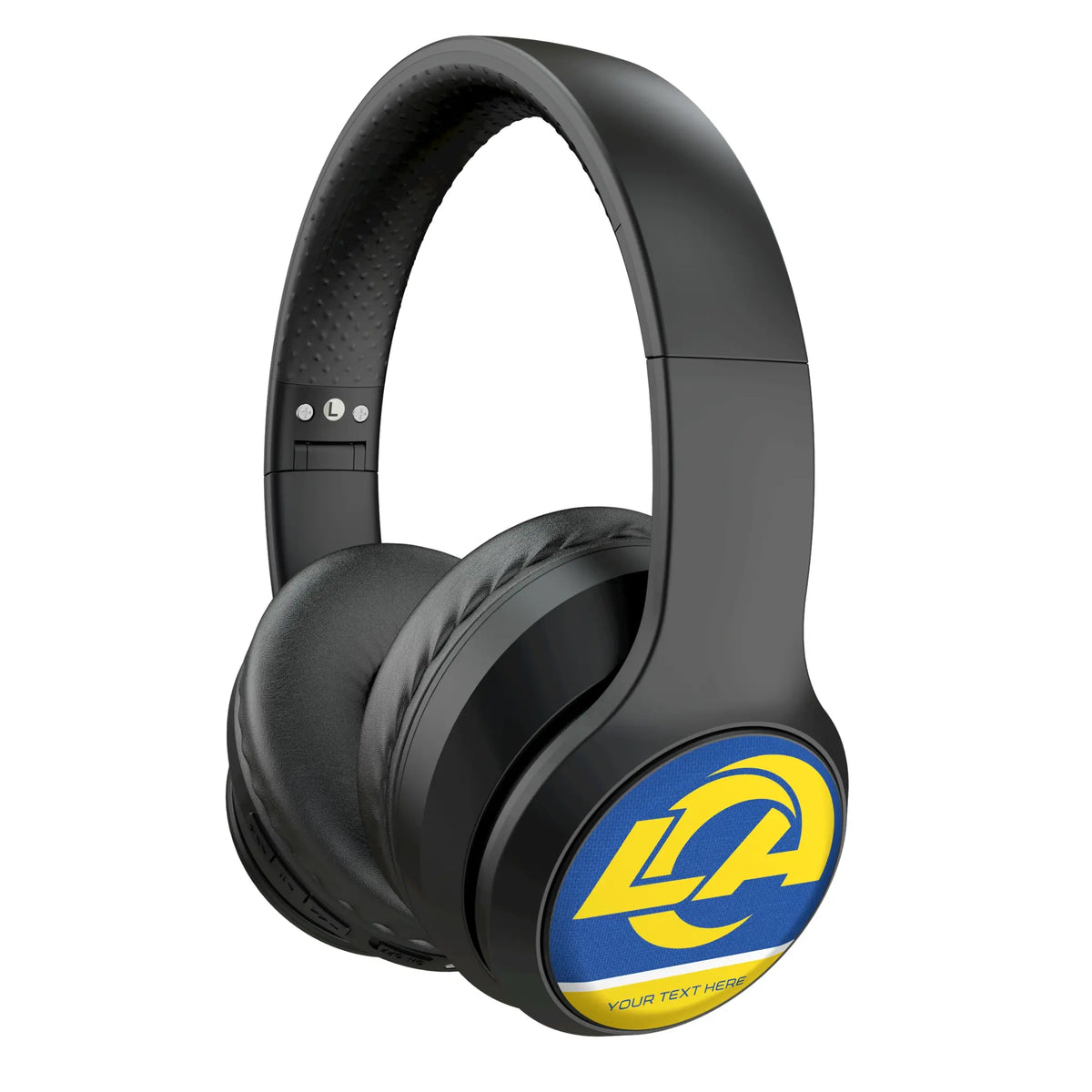 Los Angeles Rams Personalized Endzone Solid Wireless Over-Ear Headphones With Case