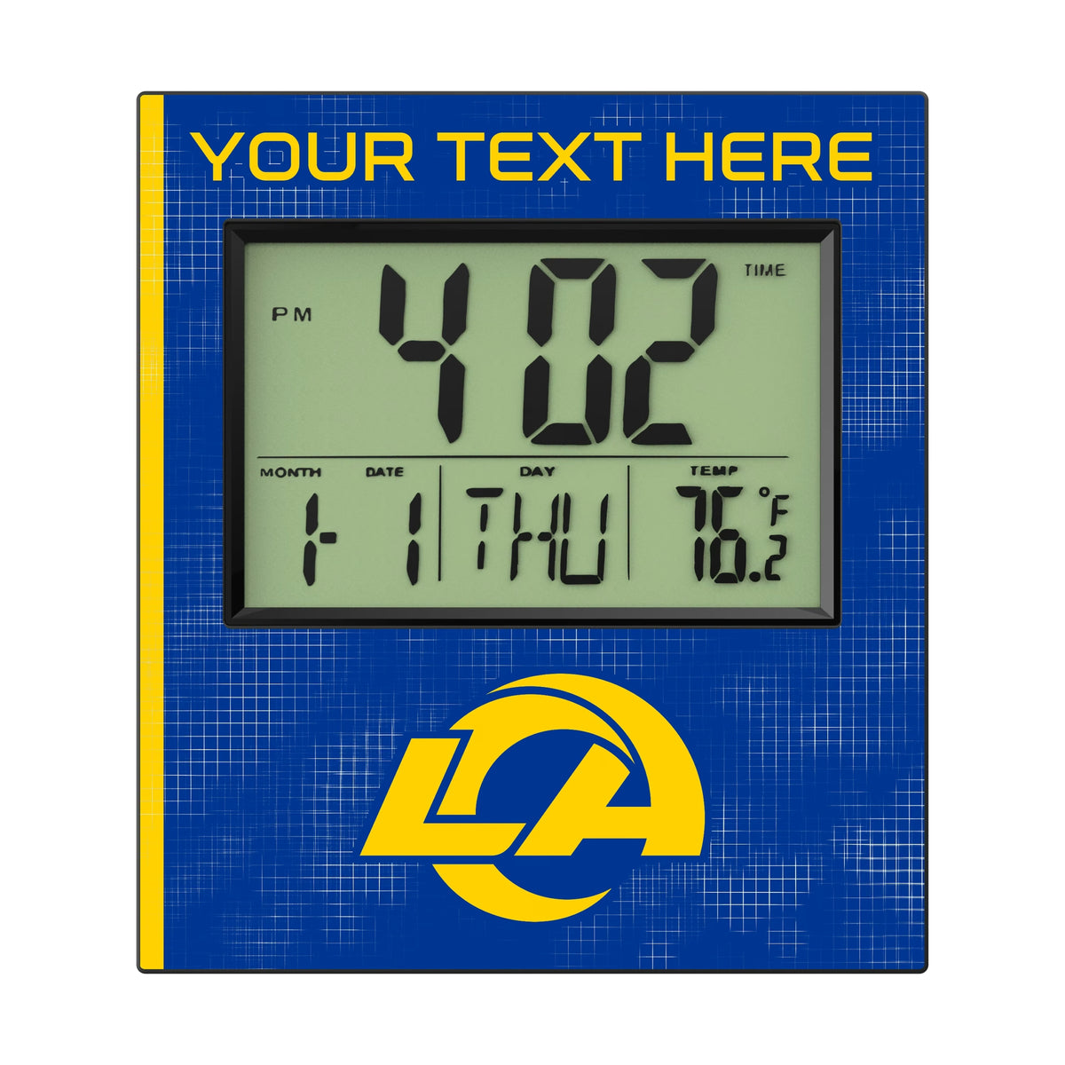 Los Angeles Rams Personalized Hatch Wall Clock