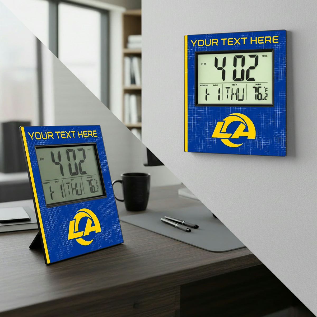 Los Angeles Rams Personalized Hatch Wall Clock - Lifestyle