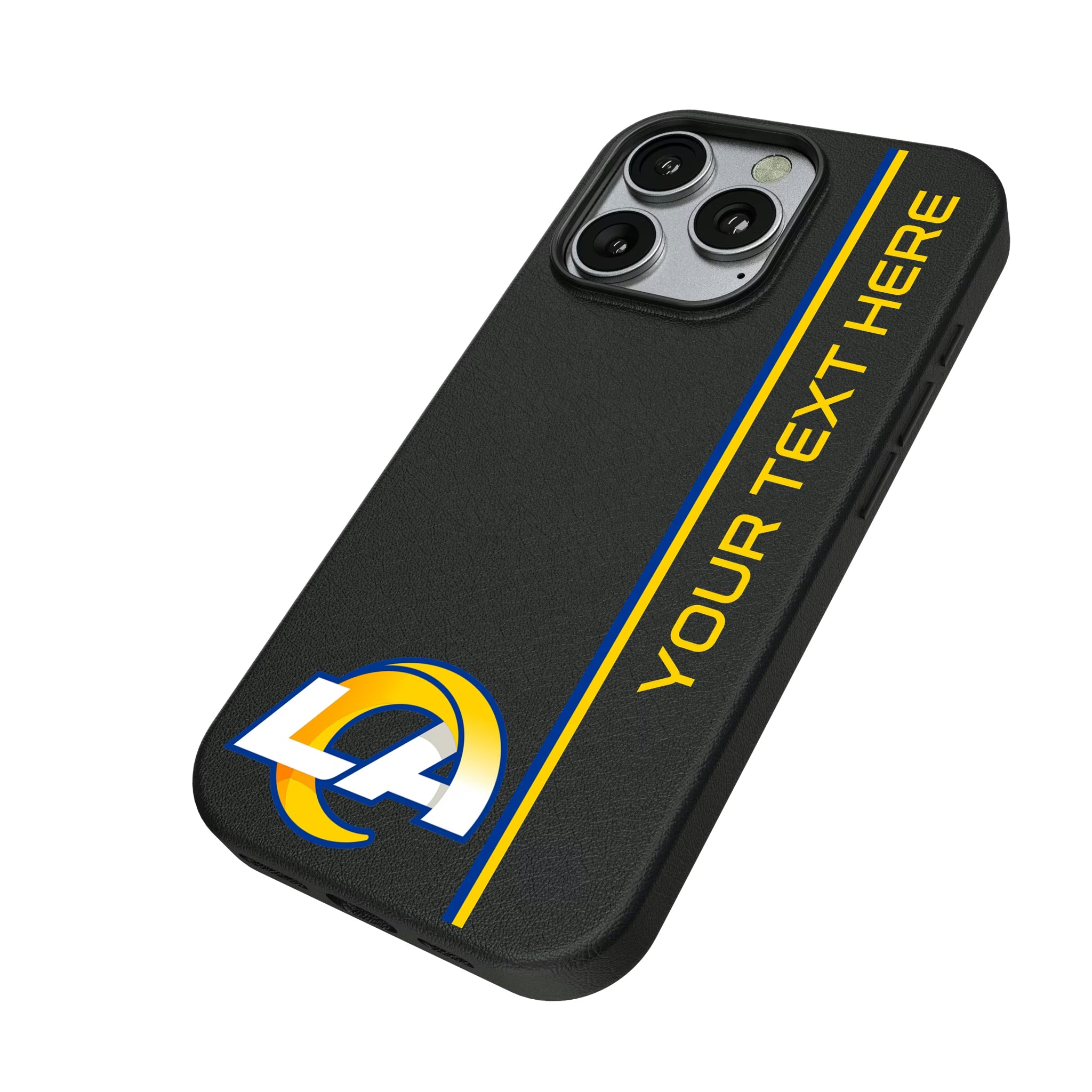 Los Angeles Rams Personalized Sidebard iPhone MagSafe Compatible Phone Case for Apple iPhone - Isometric View