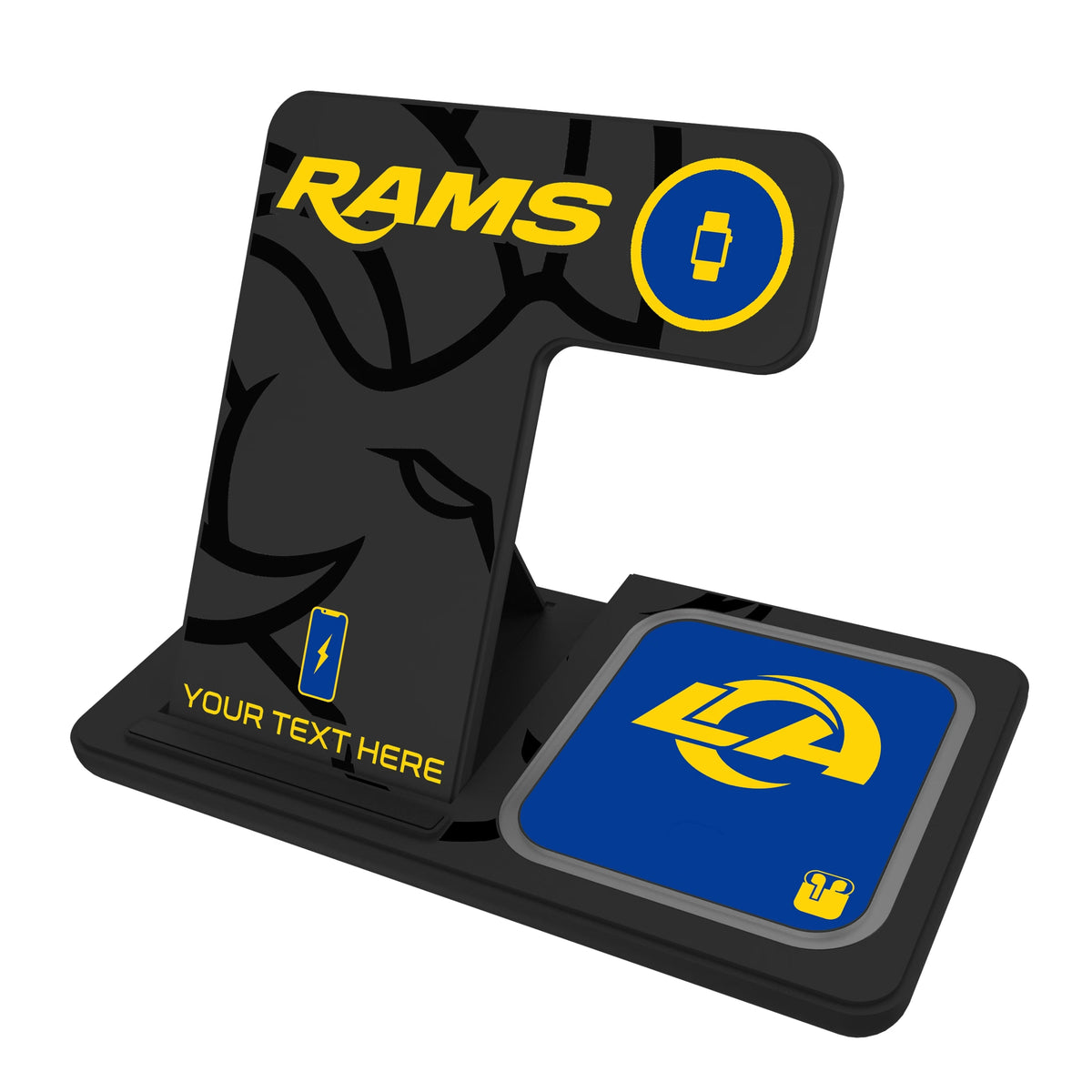 Los Angeles Rams Personalized Tilt 3 in 1 Charging Station