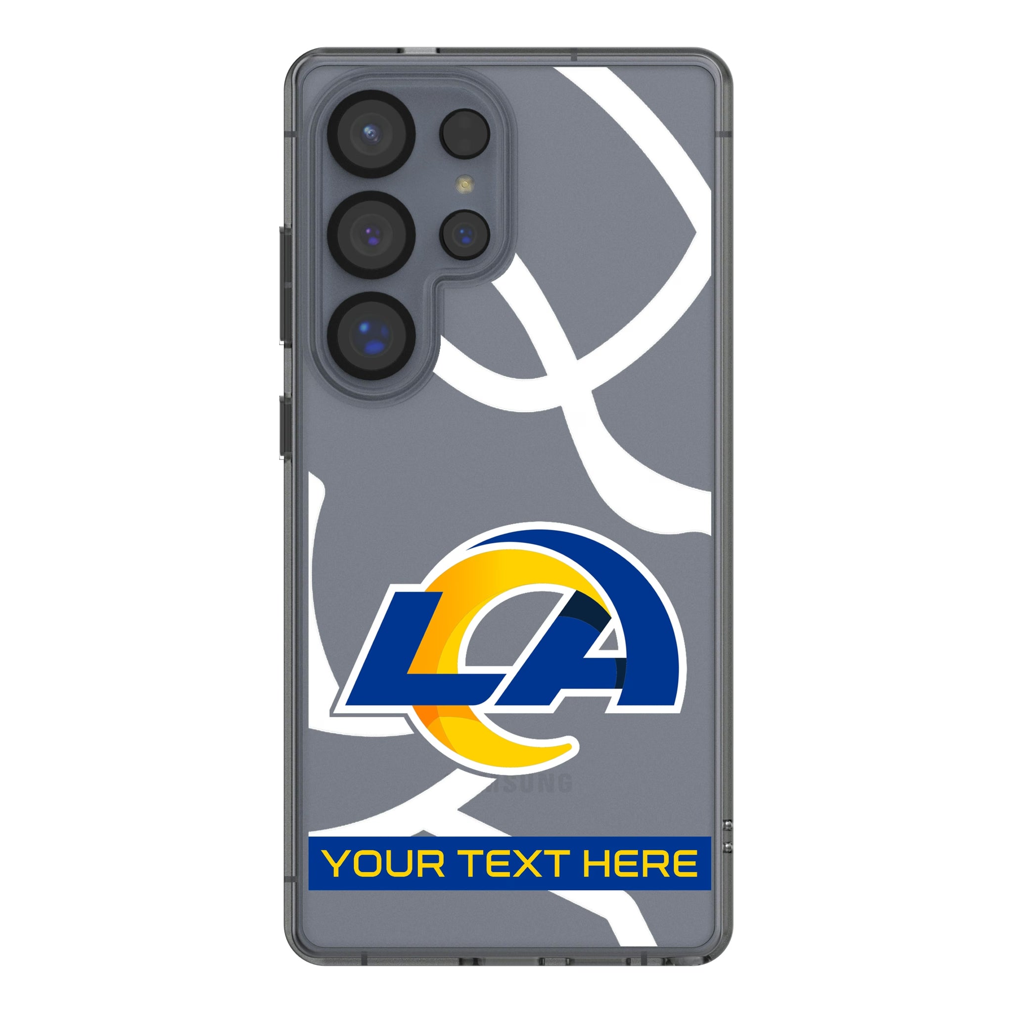 Los Angeles Rams Personalized Tilt Galaxy Clear Phone Case for Samsung Galaxy