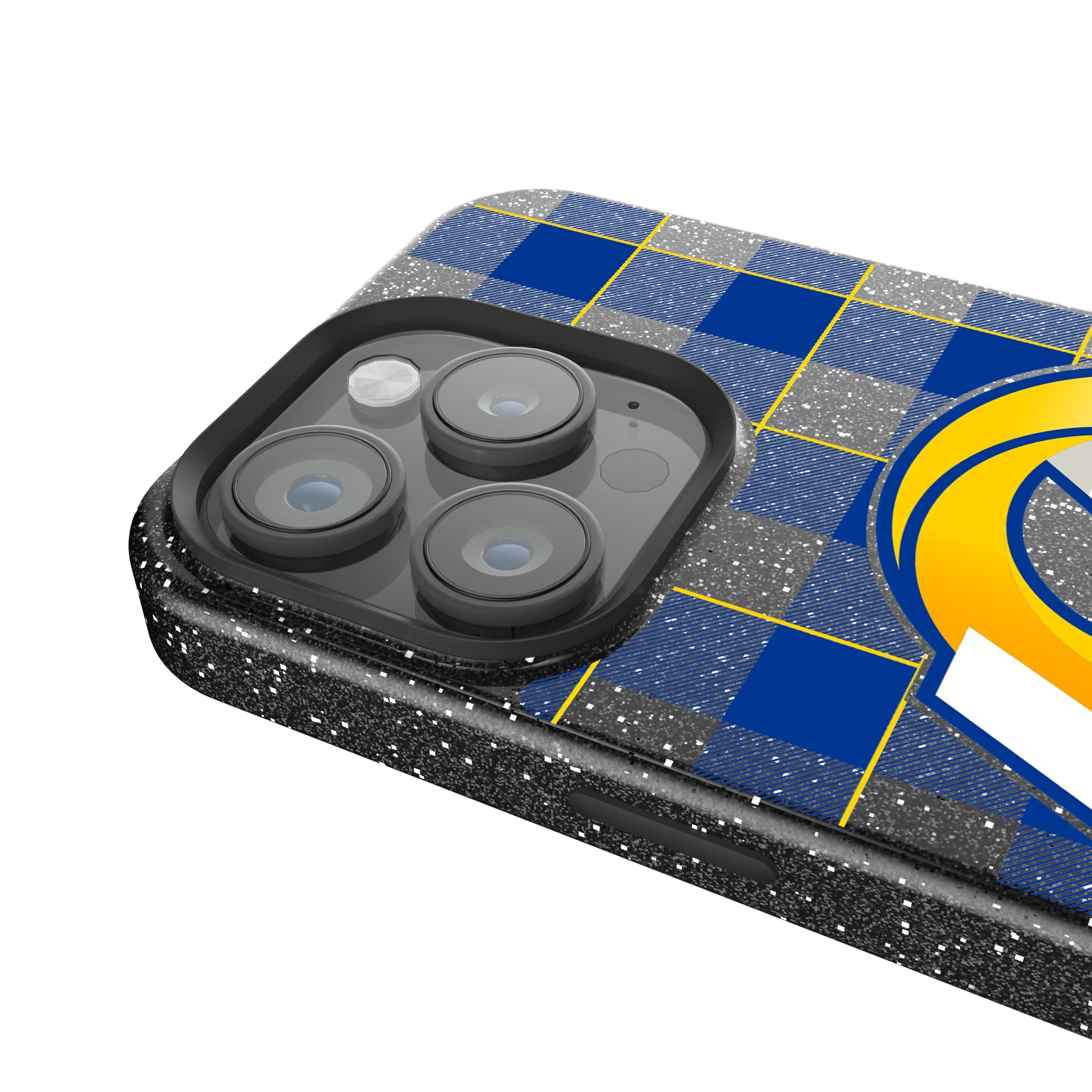 Los Angeles Rams Plaid iPhone Bling Phone Case for Apple iPhone - Detail