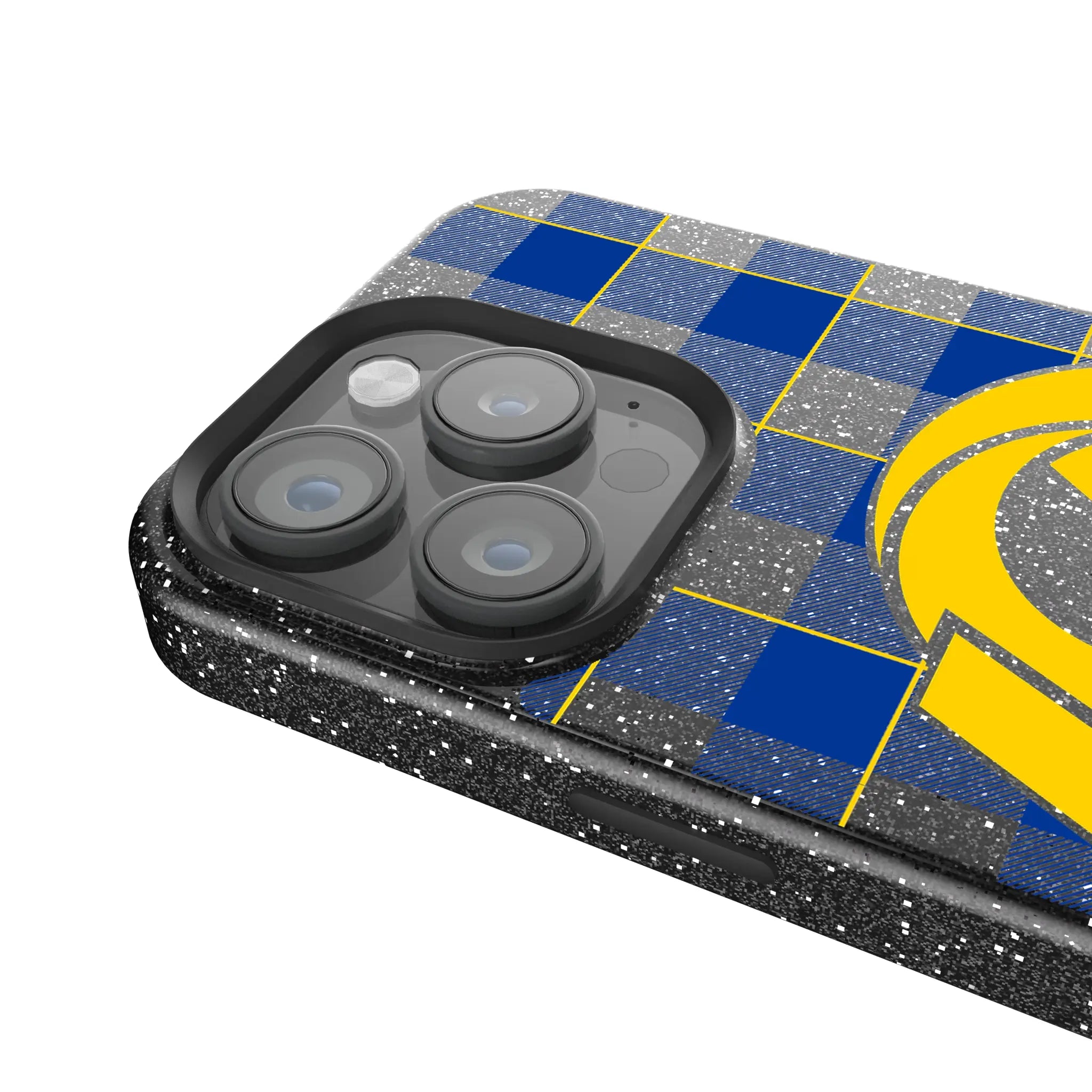 Los Angeles Rams Plaid iPhone Bling Phone Case for Apple iPhone - Detail